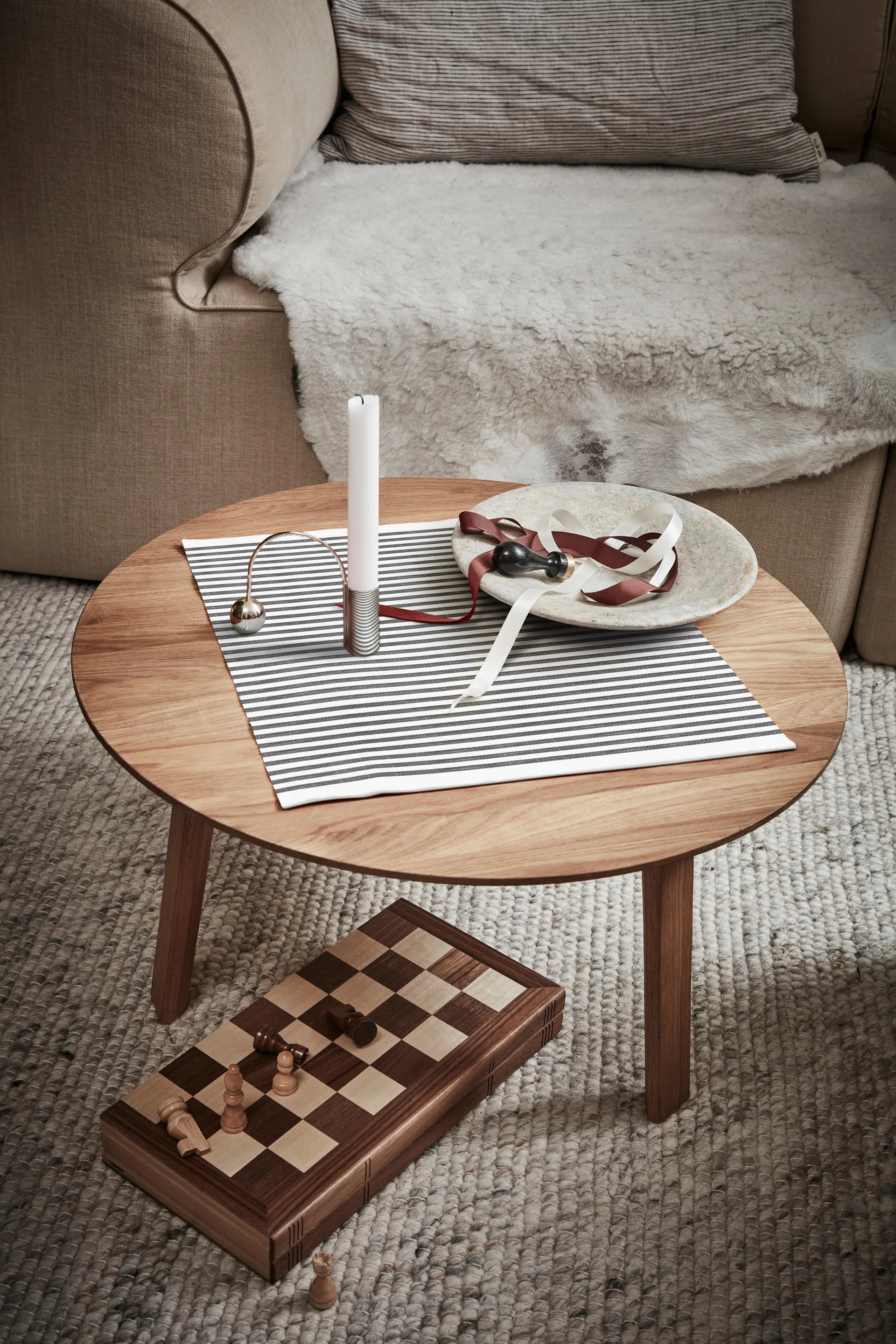 Tvärs πετσέτα γκρι, 50x50 cm Ekelund Linneväveri