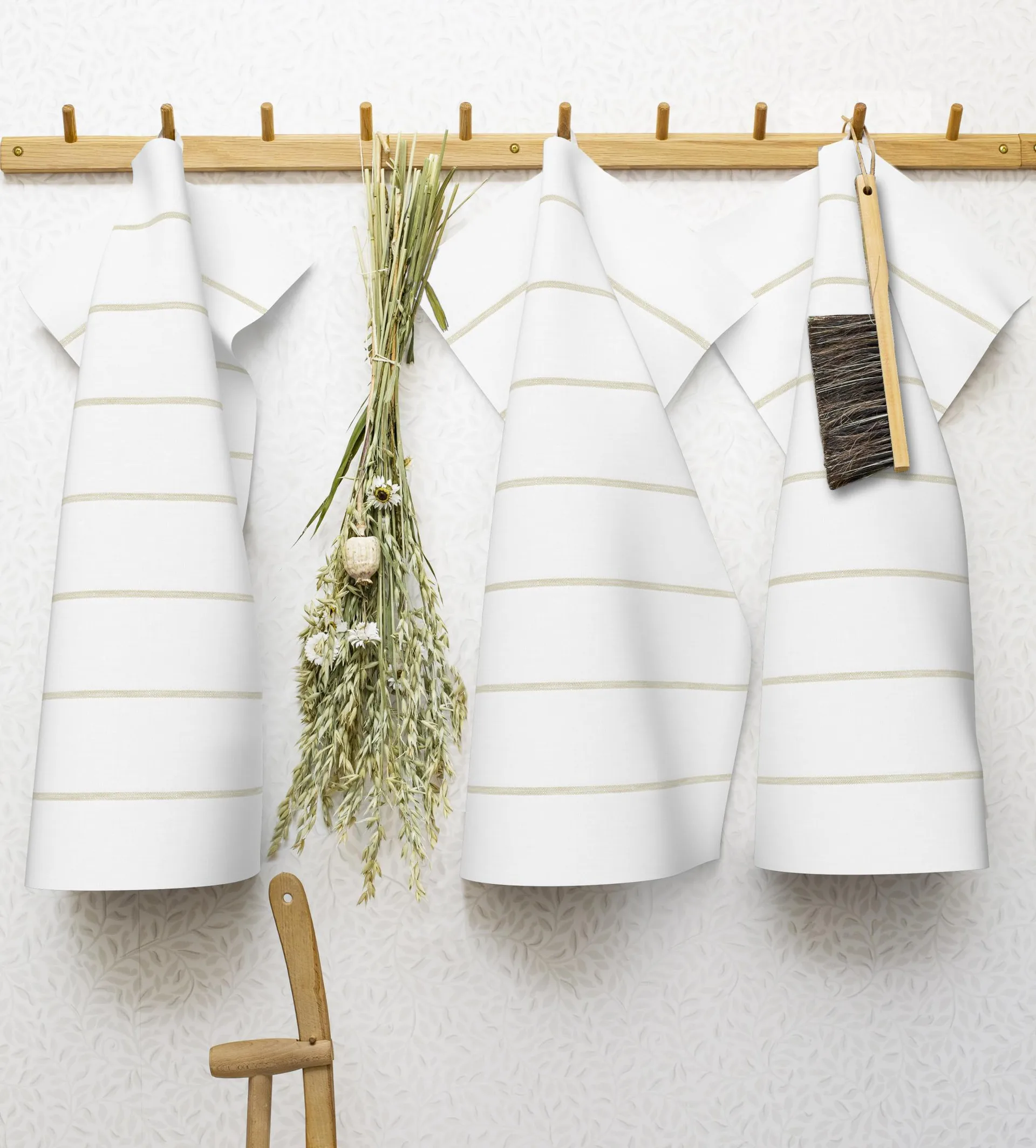 Tvärs πετσέτα κουζίνας μη λευκασμένη, 50x70 cm Ekelund Linneväveri