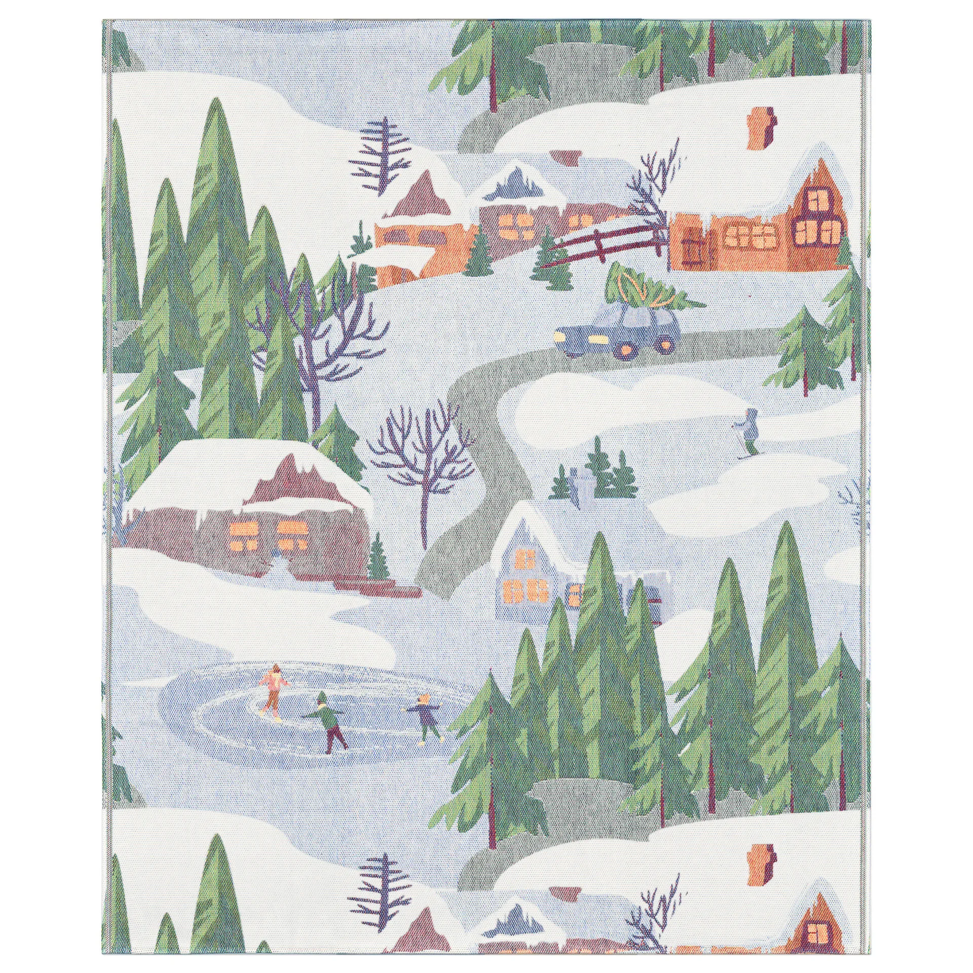 Κουβέρτα, Vinterliv, 140x170 εκ, πολύχρωμη Ekelund Linneväveri