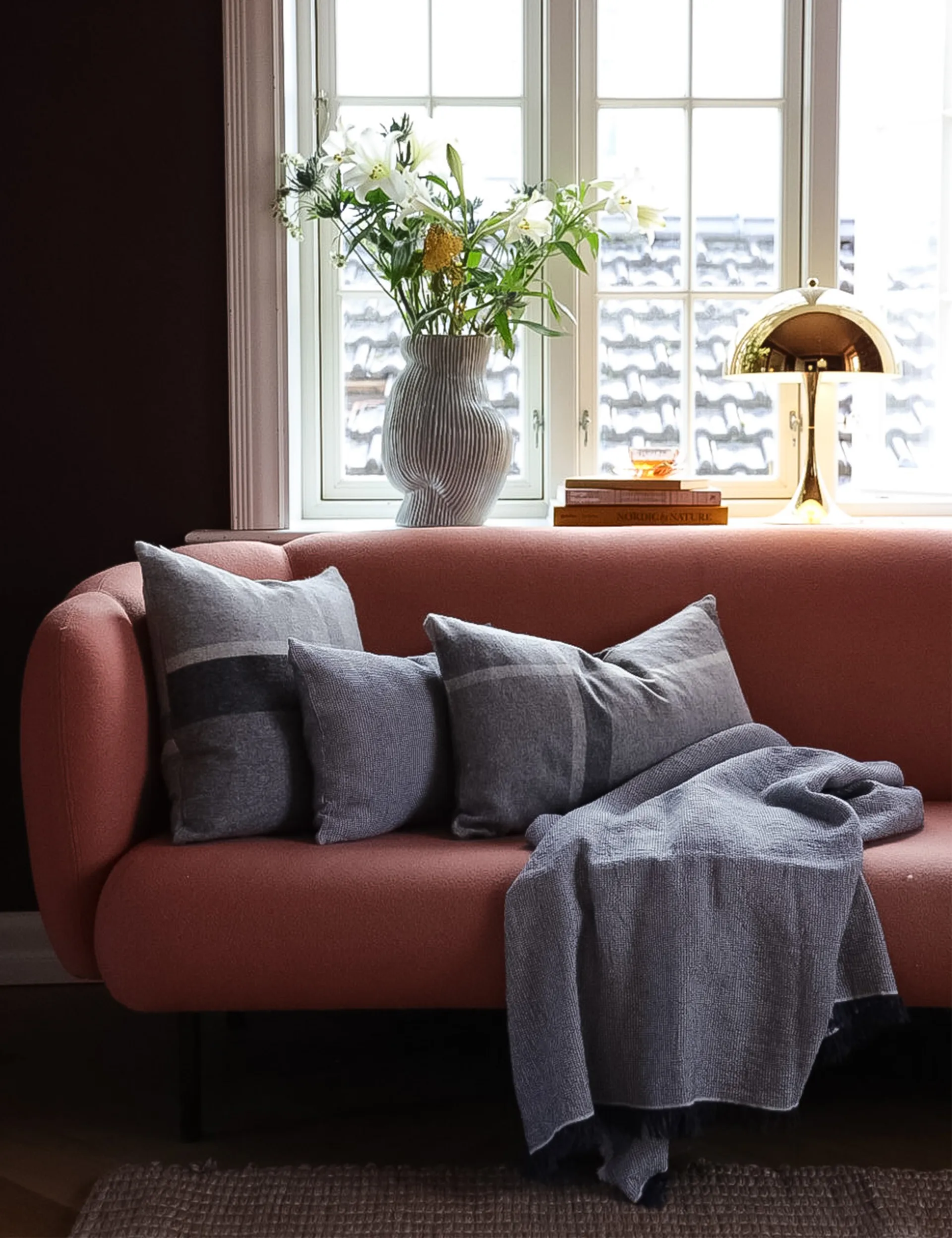 Manhattan μαξιλαροθήκη 40x60 cm, Γκρι Elvang Denmark