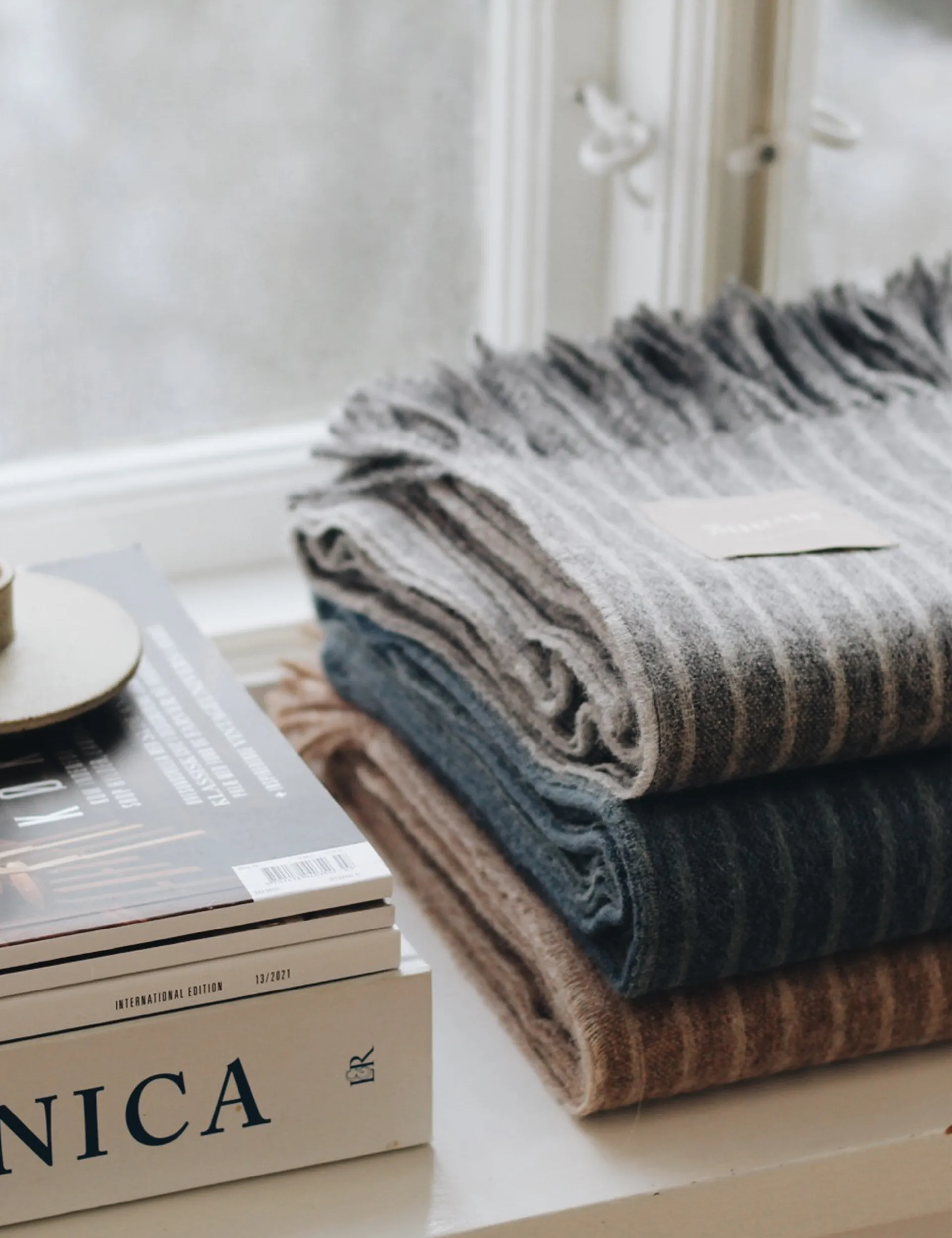 Stripes ριχτάρι 130x200 cm, Καμηλό Elvang Denmark