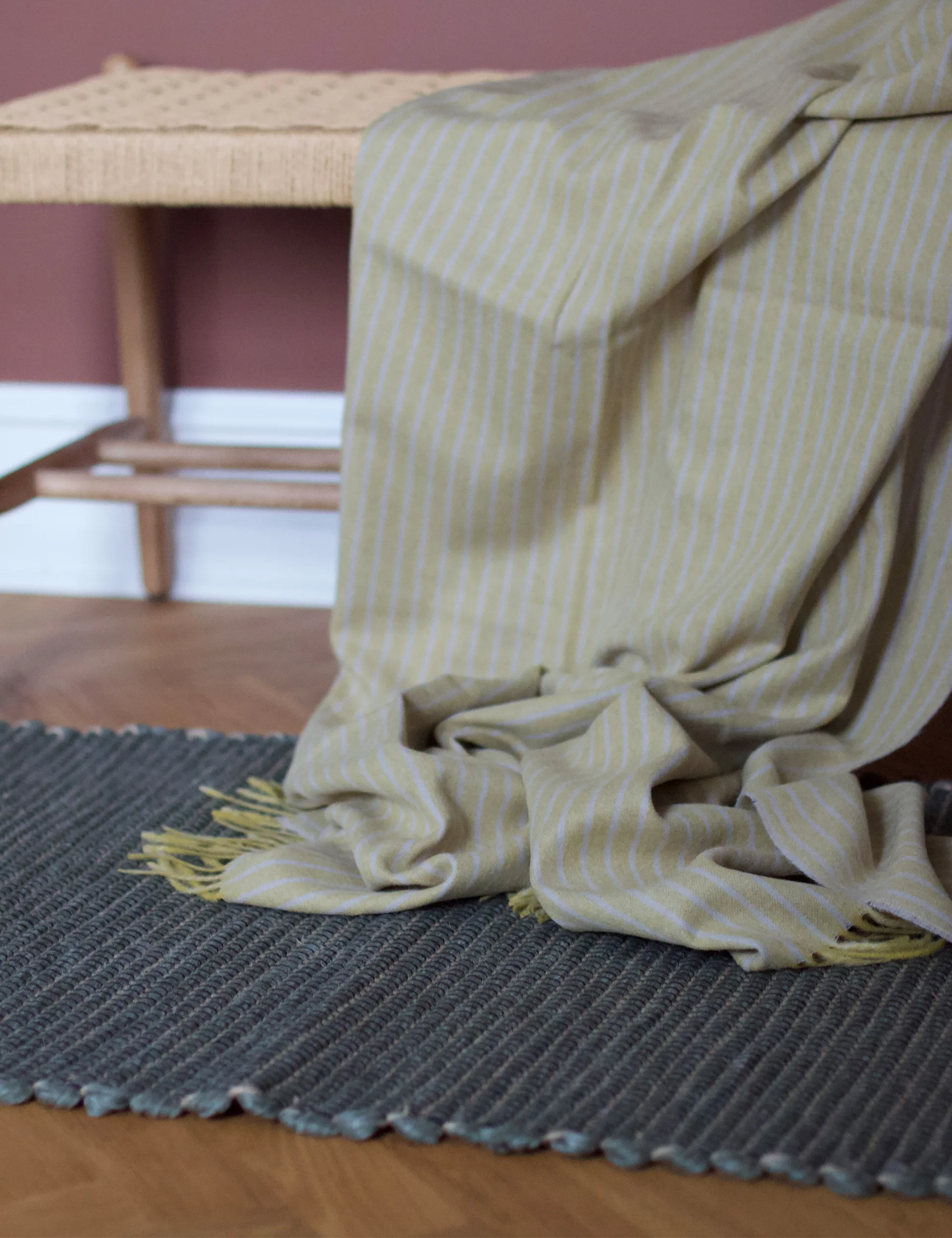 Stripes ριχτάρι 130x200 cm, Ανοιχτό κίτρινο Elvang Denmark