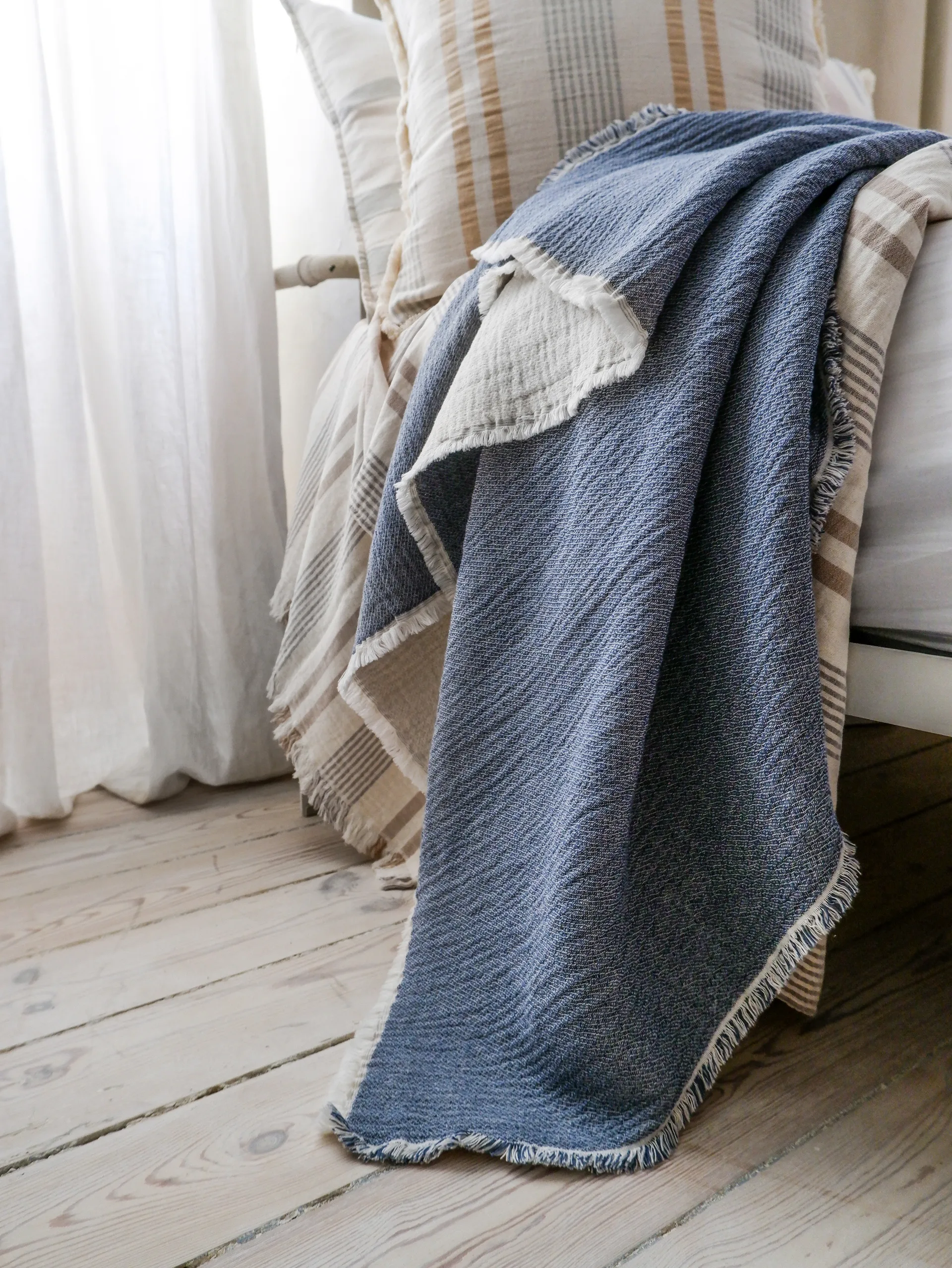 Thyme ριχτάρι 130x180 cm, μπλε Elvang Denmark