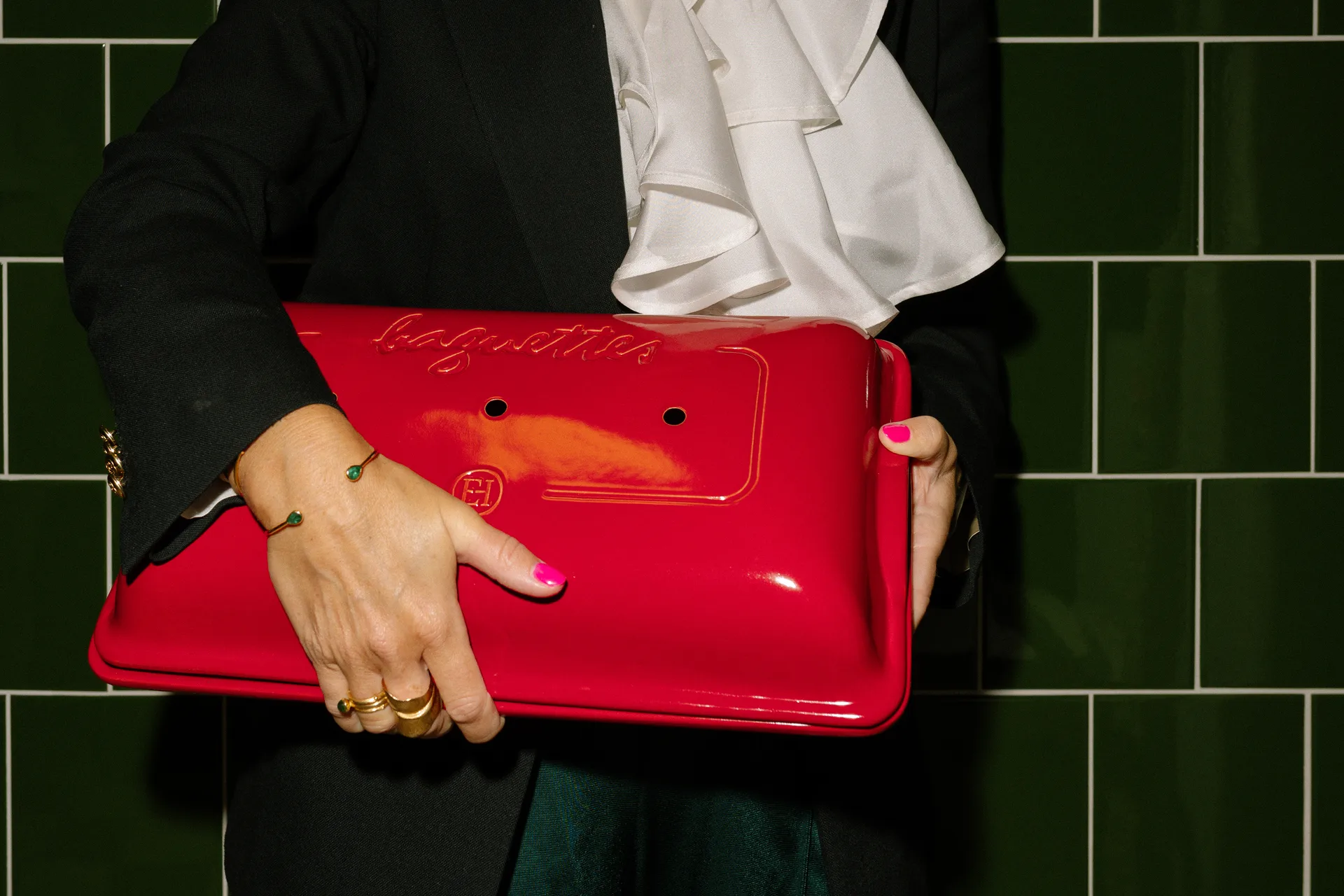 Emile Henry φόρμα για μπαγκέτες  , Κόκκινο Emile Henry