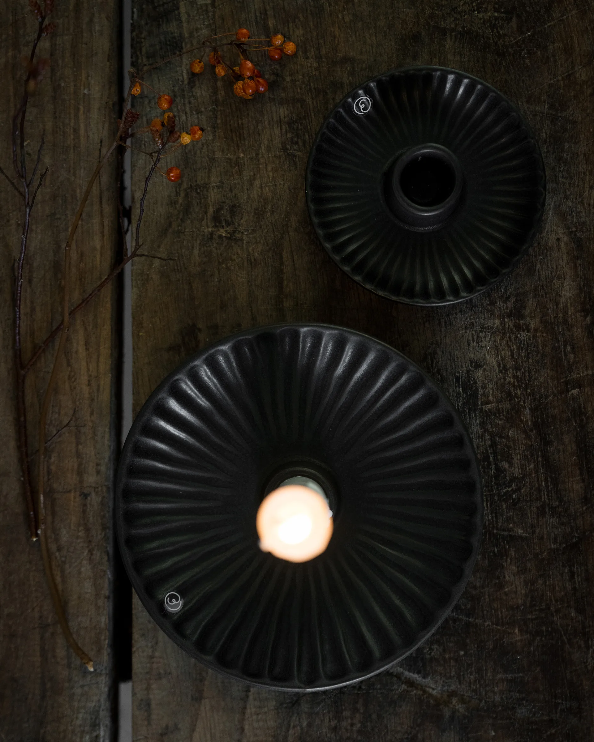 Ernst κηροπήγιο Ø10,5x3,5 εκ., Μάυρο ERNST