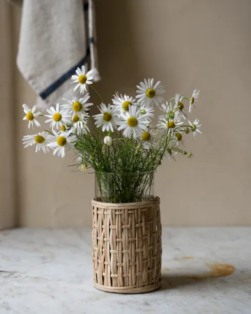 Ernst βάζο/φανάρι σε καλάθι - Φυσικό, Ø10x18 εκ. - ERNST