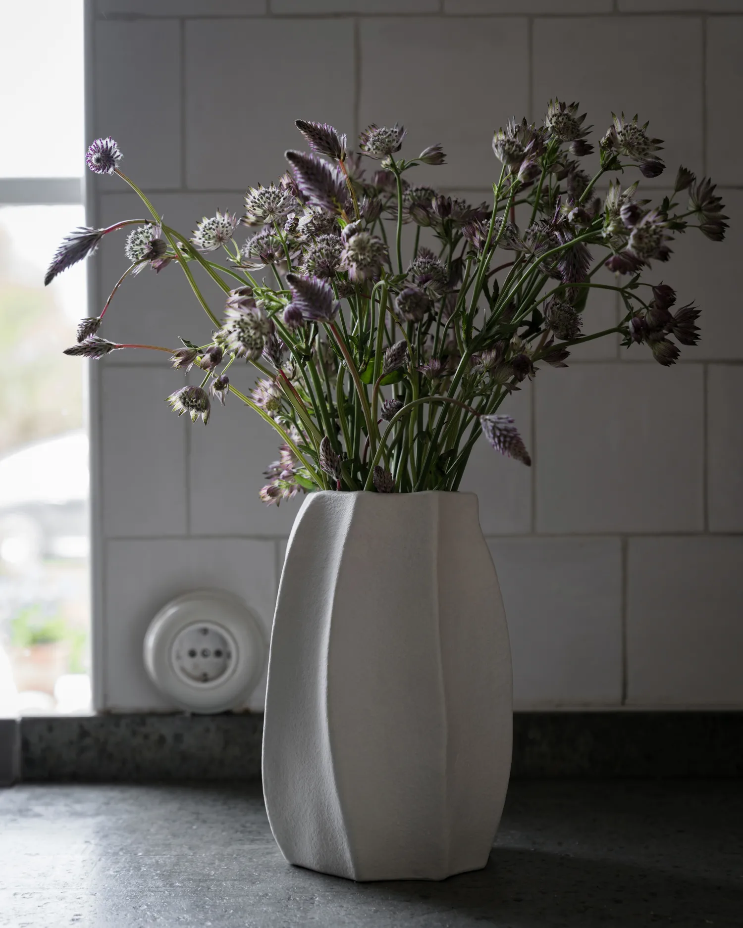 Βάζο Ernst κεραμικό Ø15x23 εκ., Φυσικό λευκό ERNST