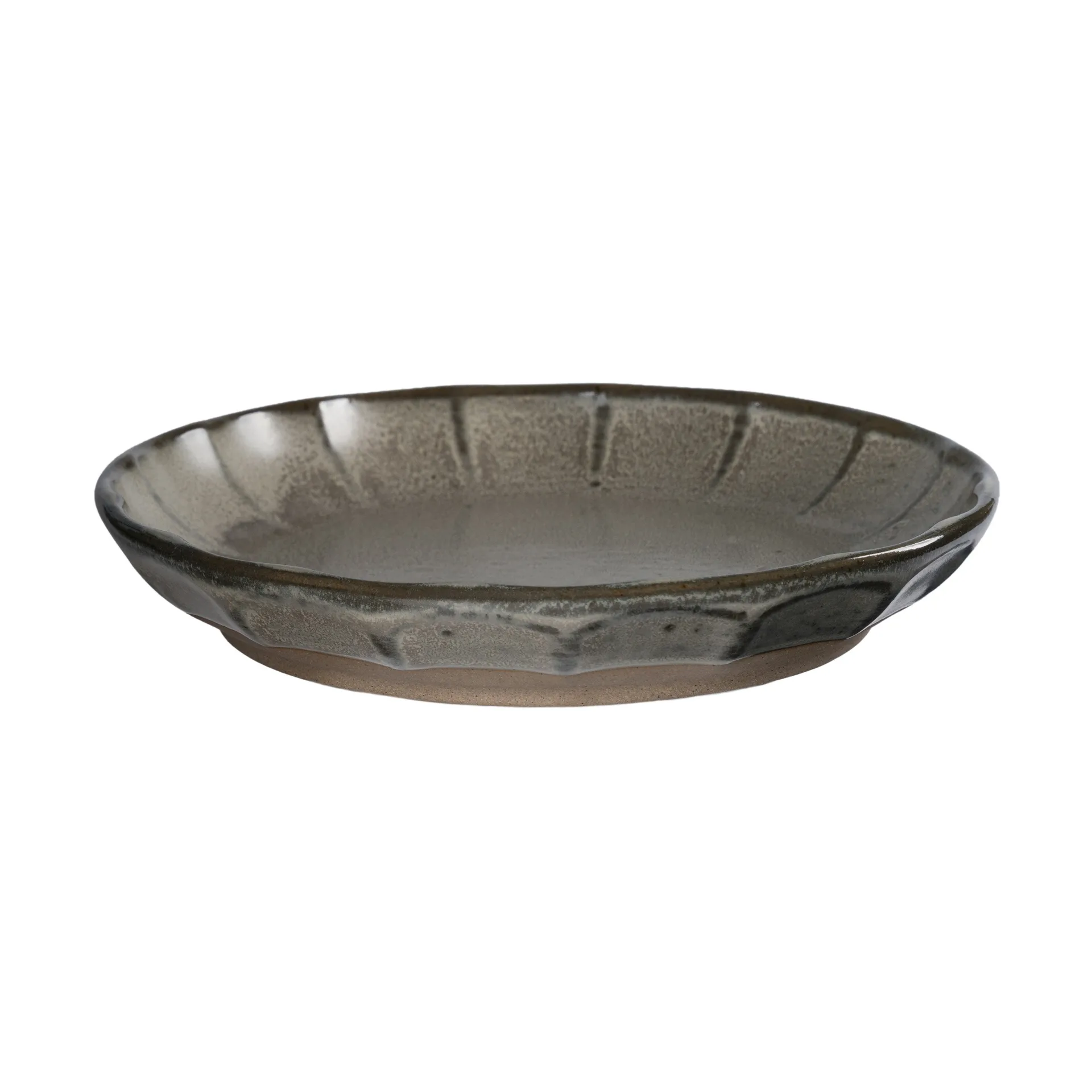 Πιατάκι Ernst από πέτρινα κεραμικά, Γκρι-φυσικό, Ø17x3 εκ. ERNST