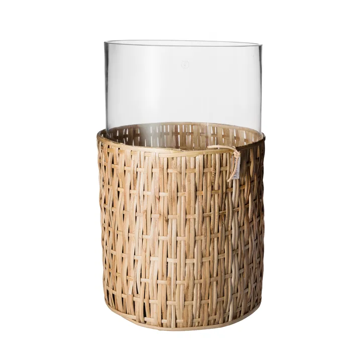 Ernst βάζο/φανάρι σε καλάθι - Φυσικό, Ø18x30 εκ. - ERNST