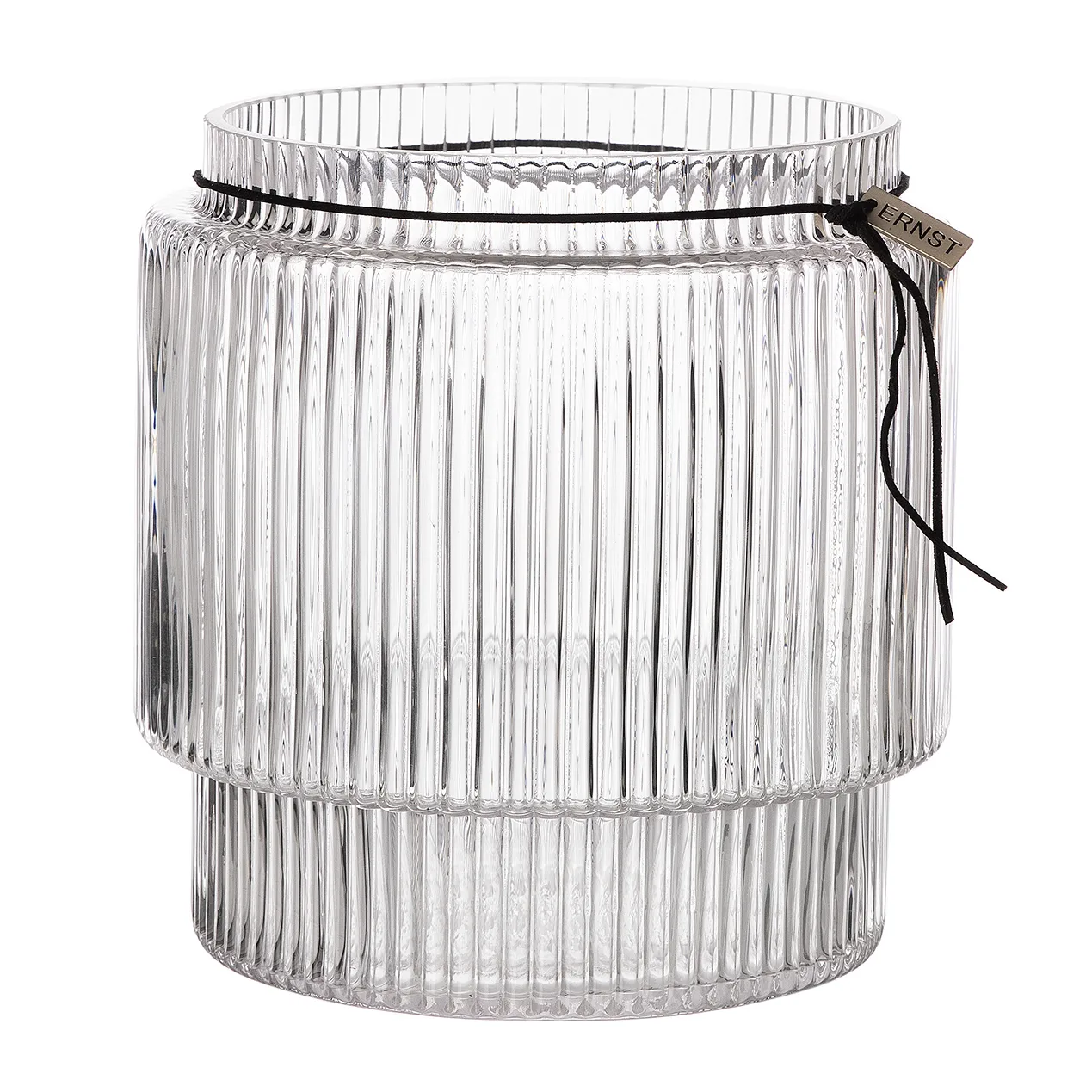 Ernst διαφανές βάζο από ραβδωτό γυαλί, Ø 19,5 cm x υ 20 cm ERNST
