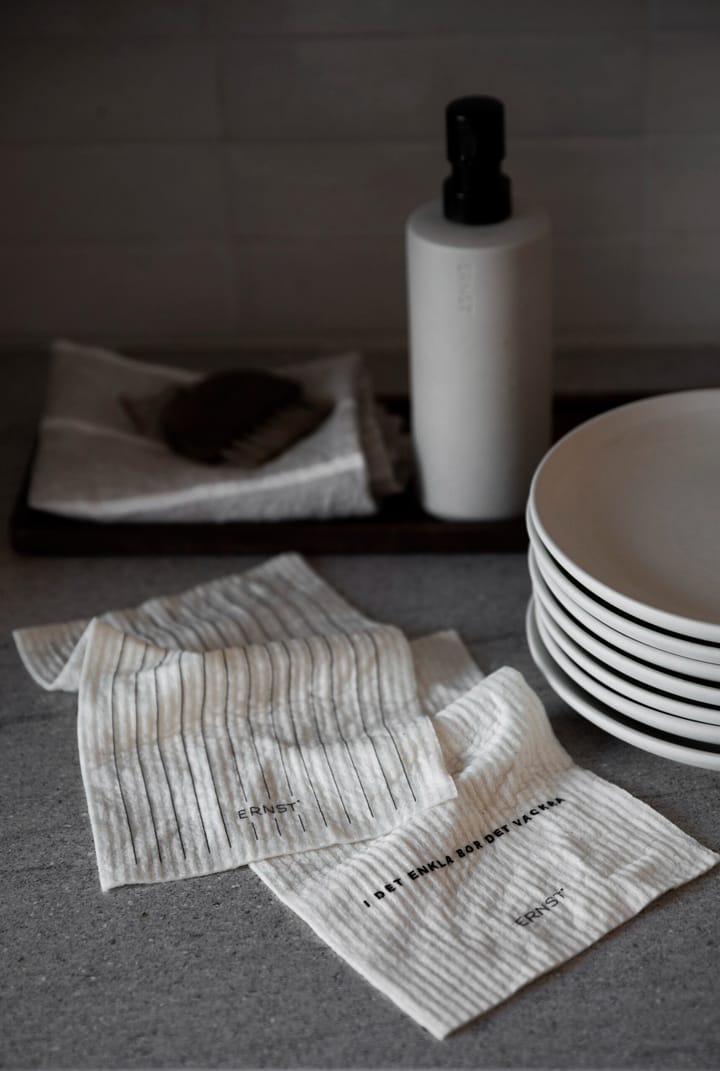 Πετσέτα πιάτων/ριγέ Ernst, 2 τεμ. - Λευκό - ERNST
