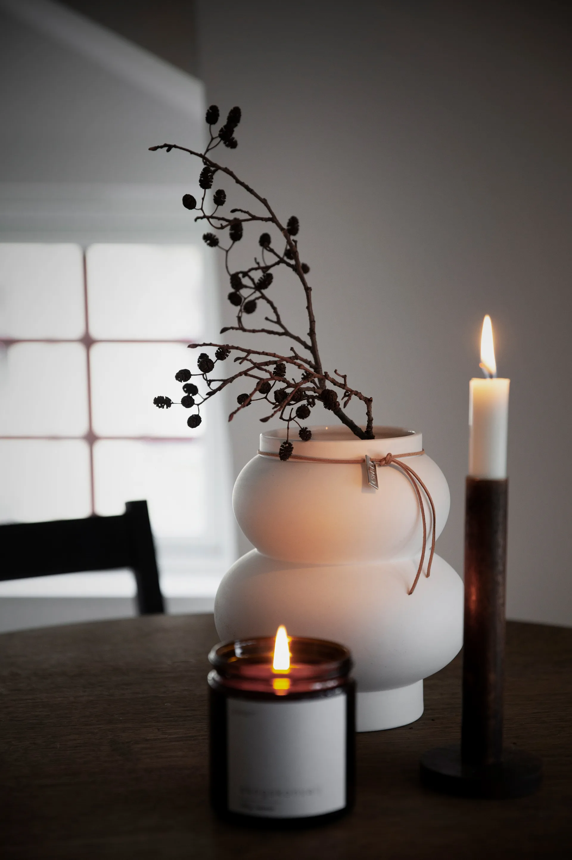 Ernst βάζο καμπύλο από ψευδοπορσελάνη 21.5 cm, Μπεζ ERNST