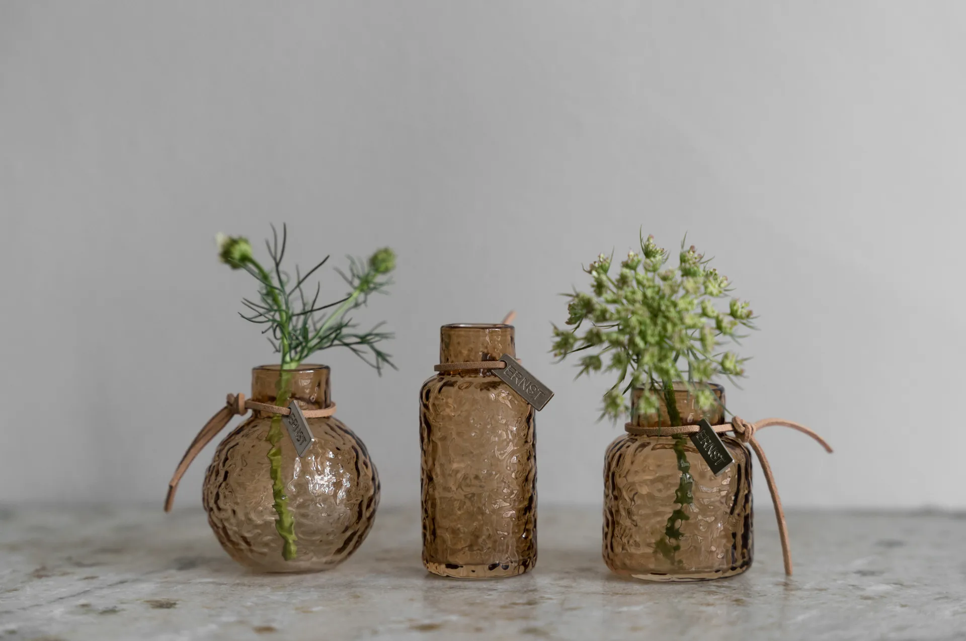 Ernst βάζο με μοτίβο σε συσκευασία δώρου 3 τεμαχίων, Κεχριμπάρι ERNST