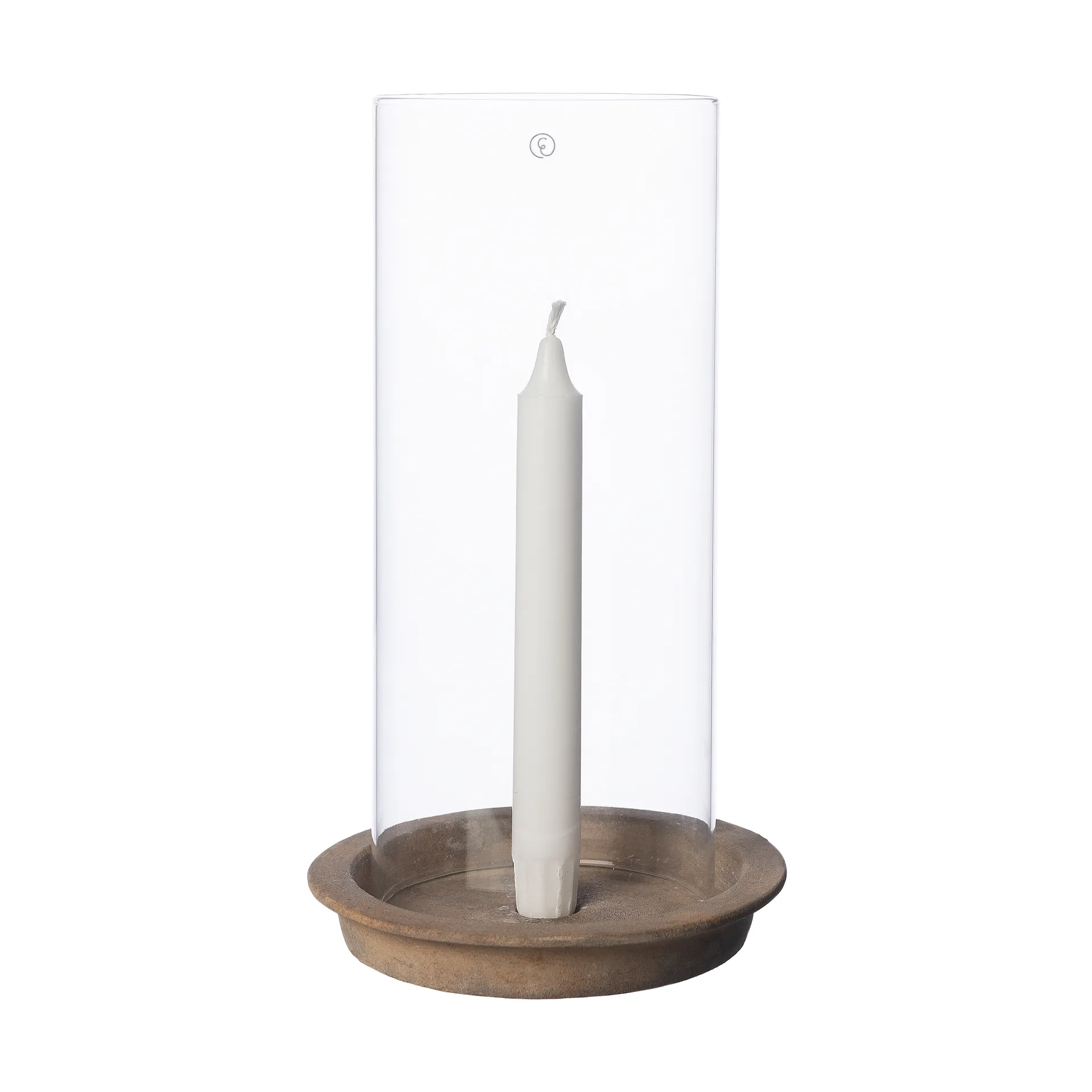 Ernst πιατέλα κεριών-λυχνάρι συμπερ. γυάλινος κύλινδρος 30 cm, Terracotta ERNST