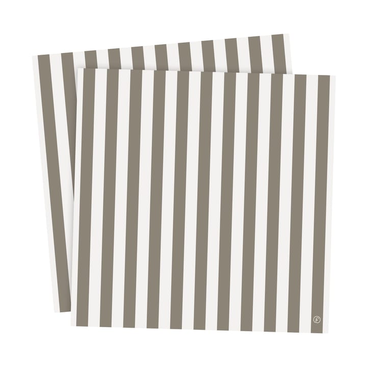 Ernst χαρτοπετσέτα ριγέ 33x33 εκ. 20 τεμάχια - Mole-white - ERNST