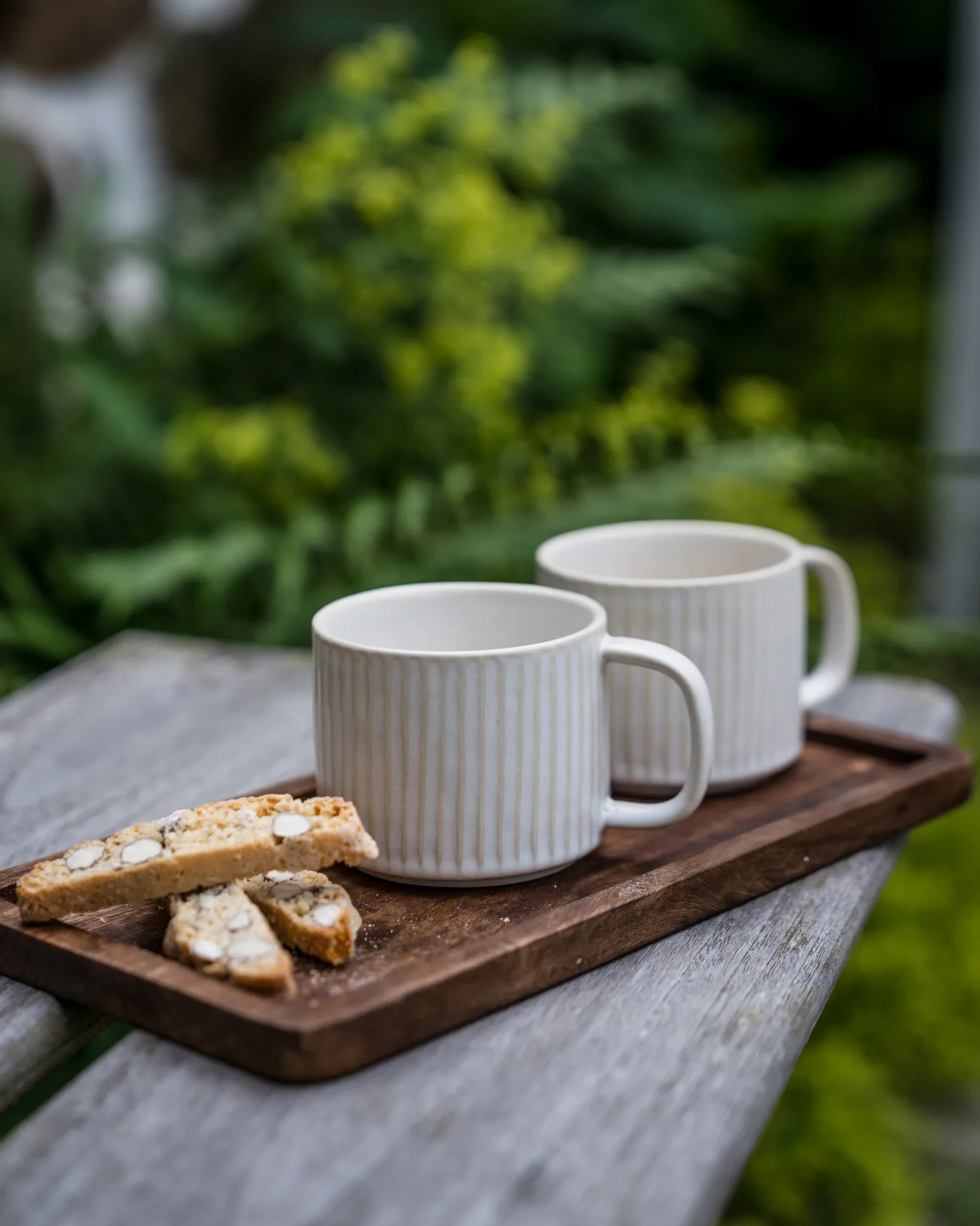 Ernst φλιτζάνι τσαγιού ραβδωτό 36 cl, Φυσικό λευκό ERNST