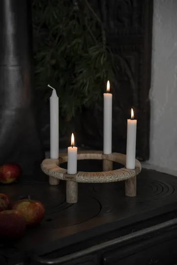 Ernst στρογγυλό κηροπήγιο για 4 κεριά - Ανοιχτό ξύλο - ERNST