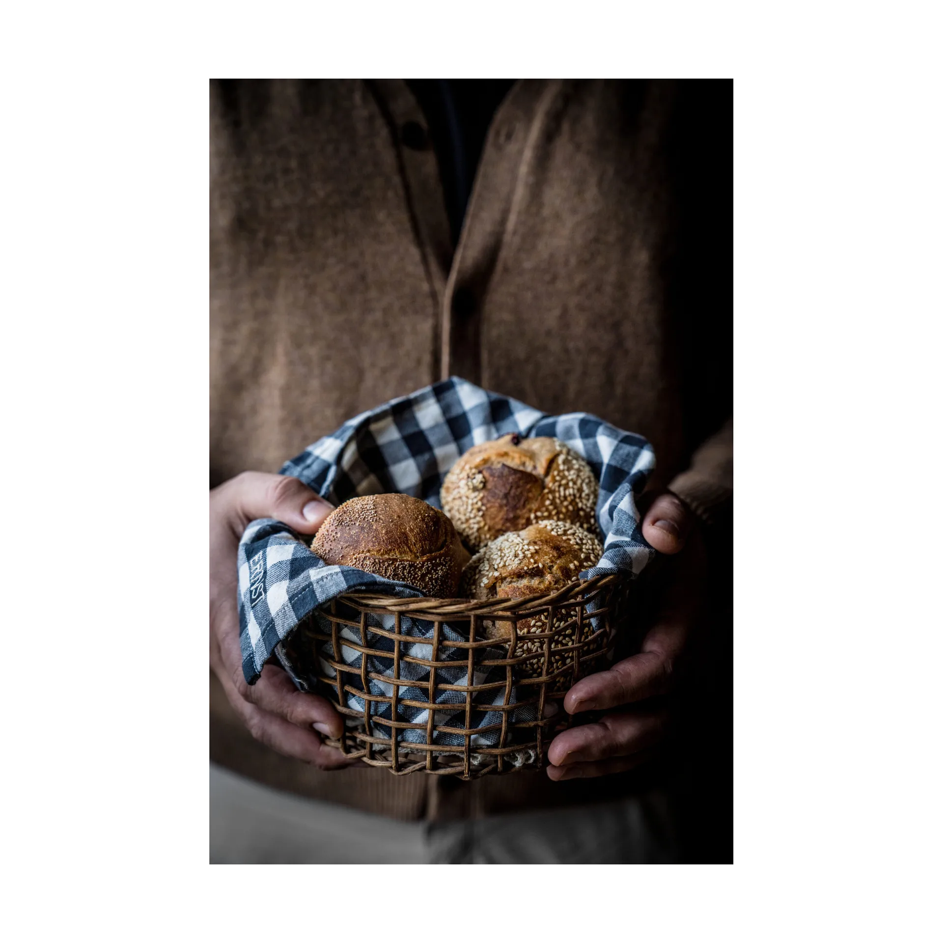 Πετσέτα Ernst καρό 40x40 cm, Grey-blue-white ERNST