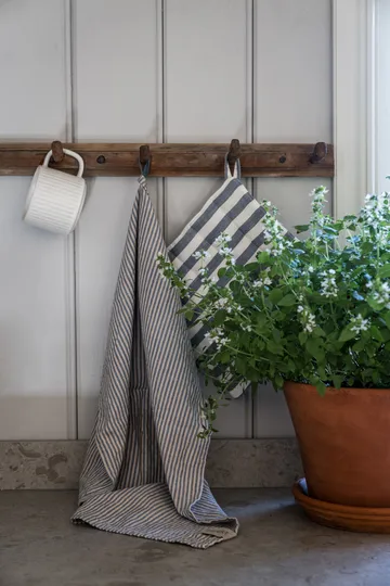 Πετσέτα κουζίνας Ernst λεπτές ρίγες 47x70 εκ. - Μπλε-μπεζ - ERNST