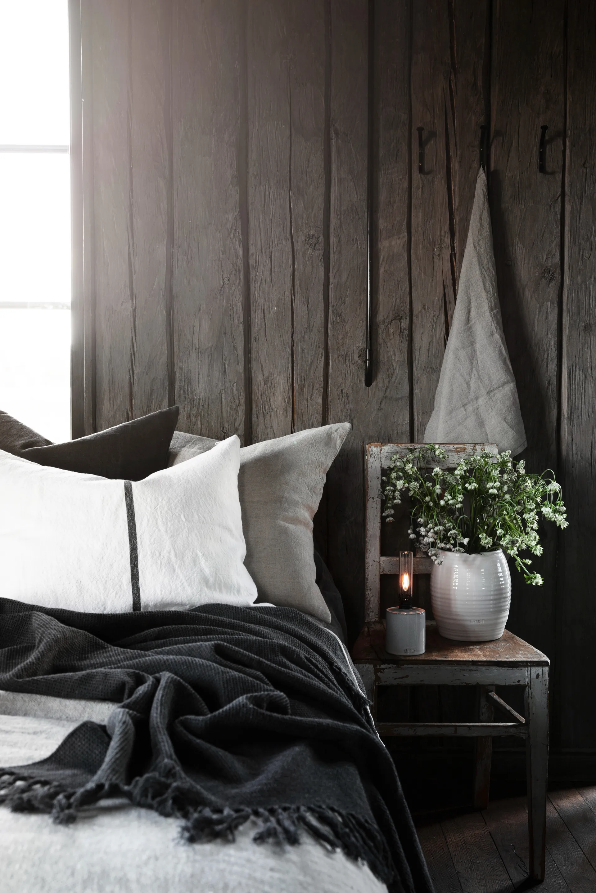 Ernst λινό κάλυμμα μαξιλαριού 48x48 cm, Λευκό ERNST