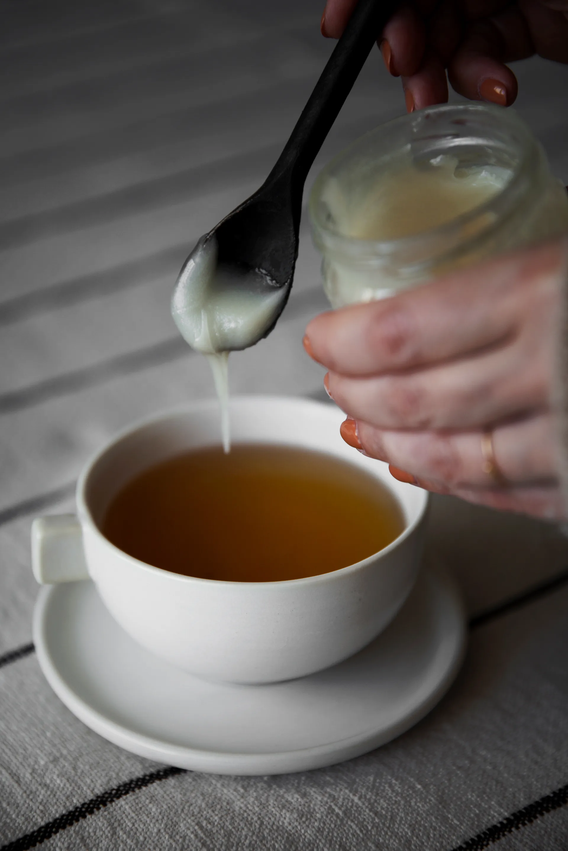 Ernst φλιτζάνι τσαγιού με πιατάκι 7.5 cm, Λευκή άμμος ERNST