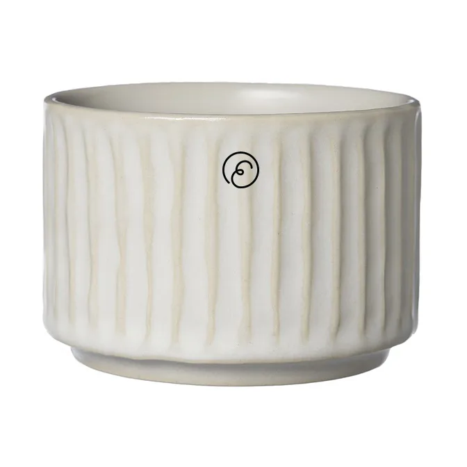 Μπολ Ernst ραβδωτό Ø7,5 cm, Φυσικό Λευκό ERNST