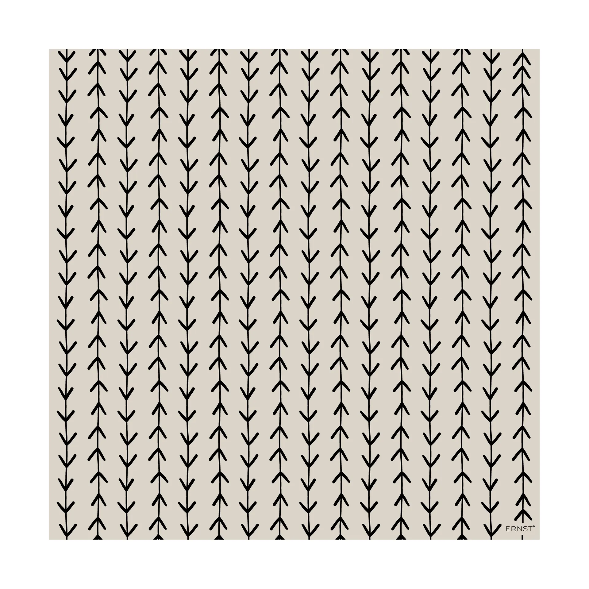 Χαρτοπετσέτες Ernst arrows, 33 x 33 εκ., 20 τεμ., Μπεζ-μαύρο ERNST