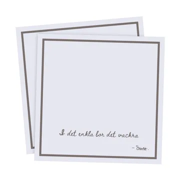 Ernst πετσέτα με ρητό I det enkla Συσκευασία 20 τεμαχίων - Ανοιχτό γκρι - ERNST