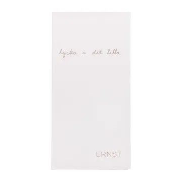 Ernst πετσέτα με ρητό Lycka i det lilla Συσκευασία 20 τεμαχίων - λευκό-γκρι - ERNST
