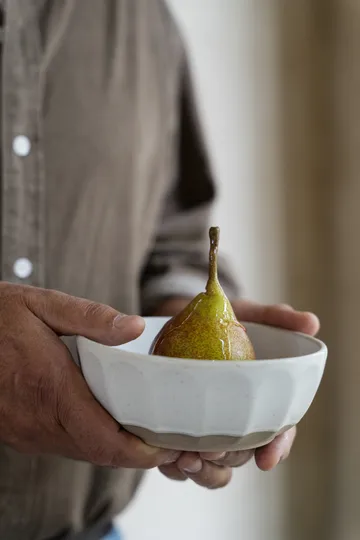 Ernst μπολ από stoneware - Λευκό-φυσικό, Ø16 εκ. - ERNST