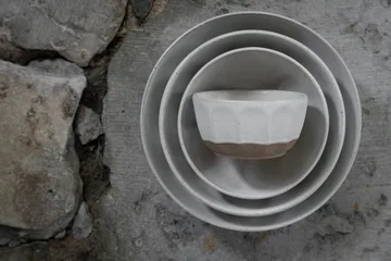 Ernst μπολ από stoneware - Λευκό-φυσικό, Ø16 εκ. - ERNST