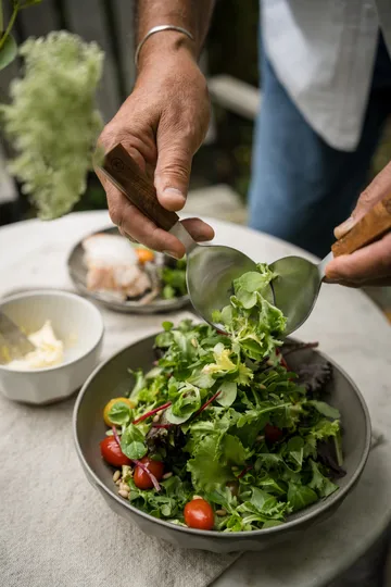 Ernst μπολ από stoneware - Γκρι-φυσικό, Ø24 εκ. - ERNST