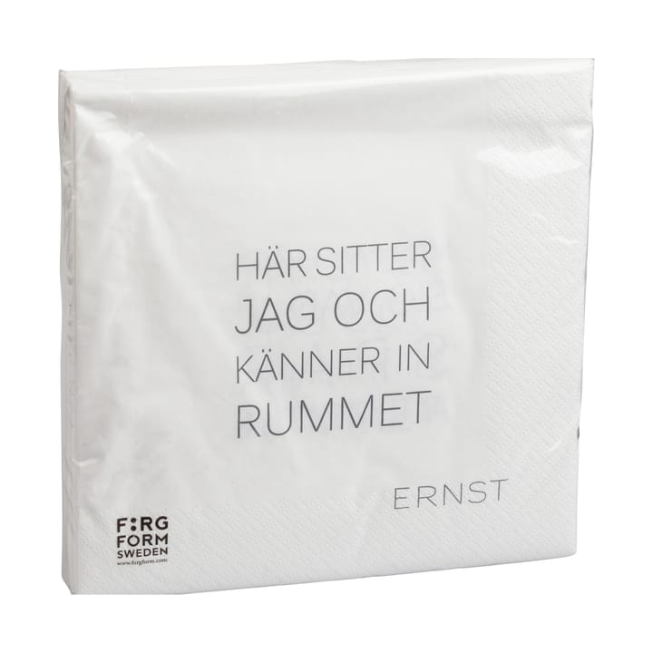 Ernst πετσέτα με ρητό Tid-Rum Συσκευασία 20 τεμαχίων  - Λευκό - ERNST