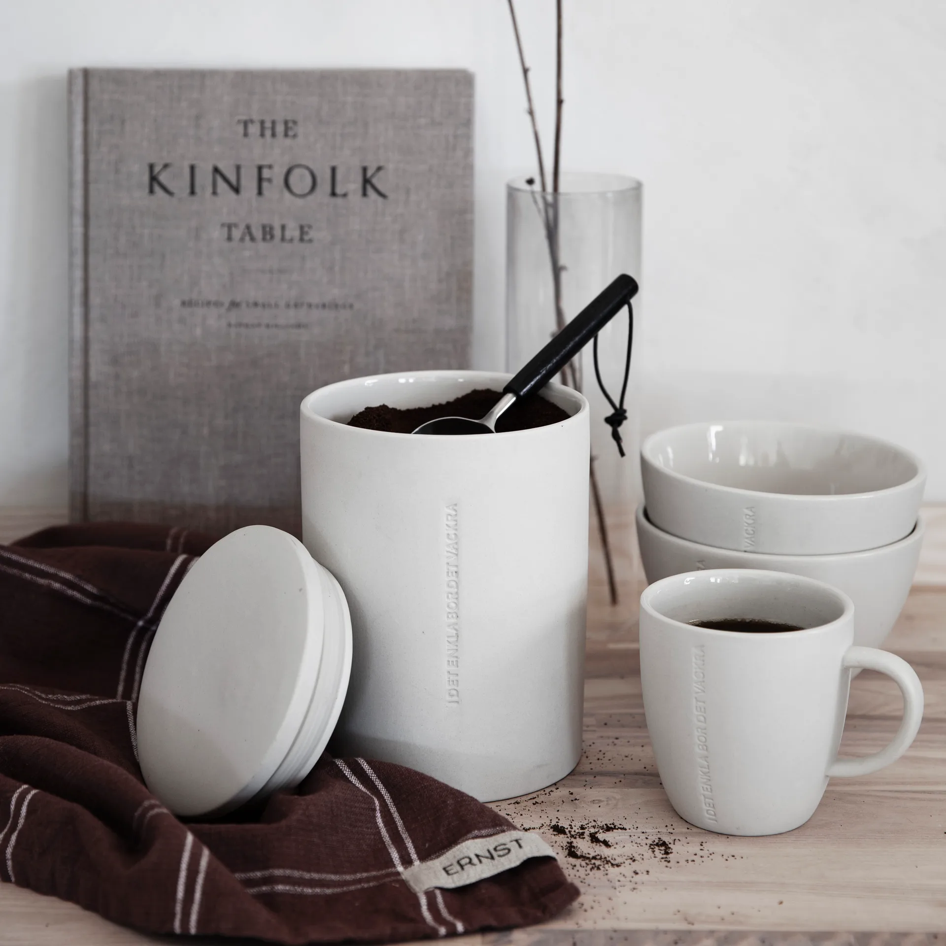 Ernst δοσομετρητής καφέ με ξύλινη λαβή, μαύρο ERNST