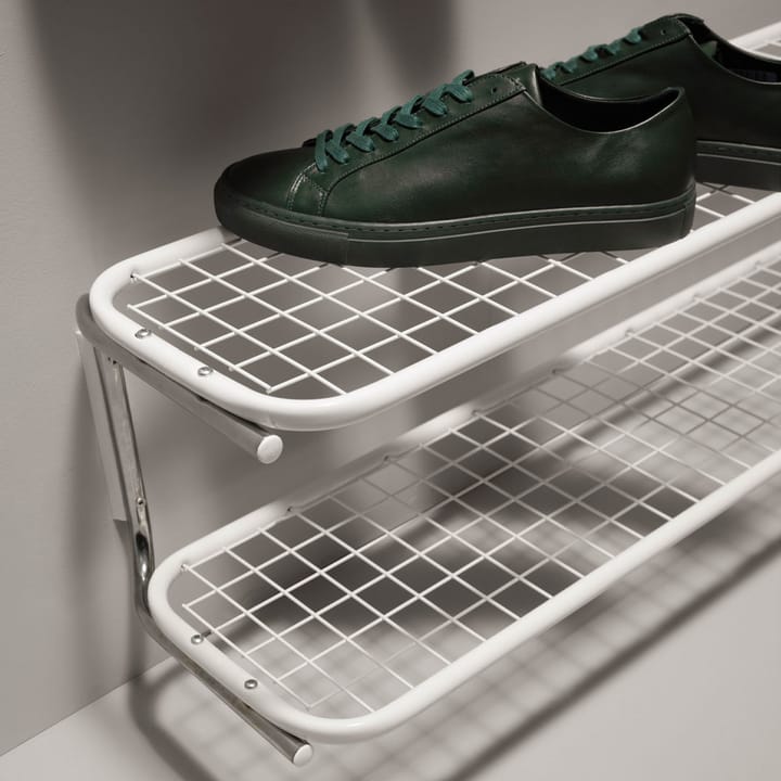 Ραφιέρα παπουτσιών, Classic 650 - Λευκό/χρώμιο, 2 επίπεδα, 120 εκ - Essem Design