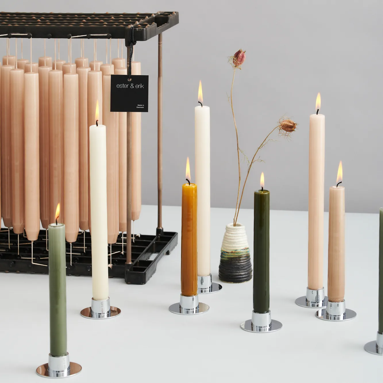 ester & erik κηροπήγια λεία Συσκευασία 2 τεμαχίων , Ανοξείδωτο ατσάλι ester & erik