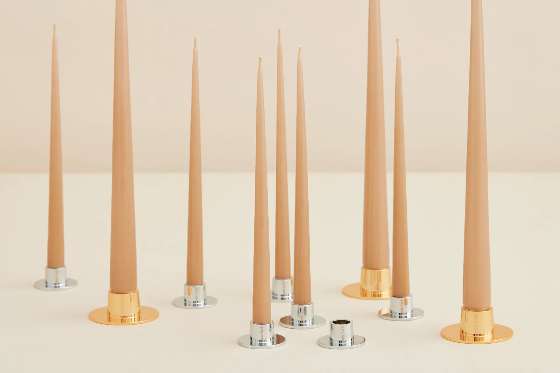 ester & erik κηροπήγια λεία Συσκευασία 2 τεμαχίων , Χρυσαφί ester & erik