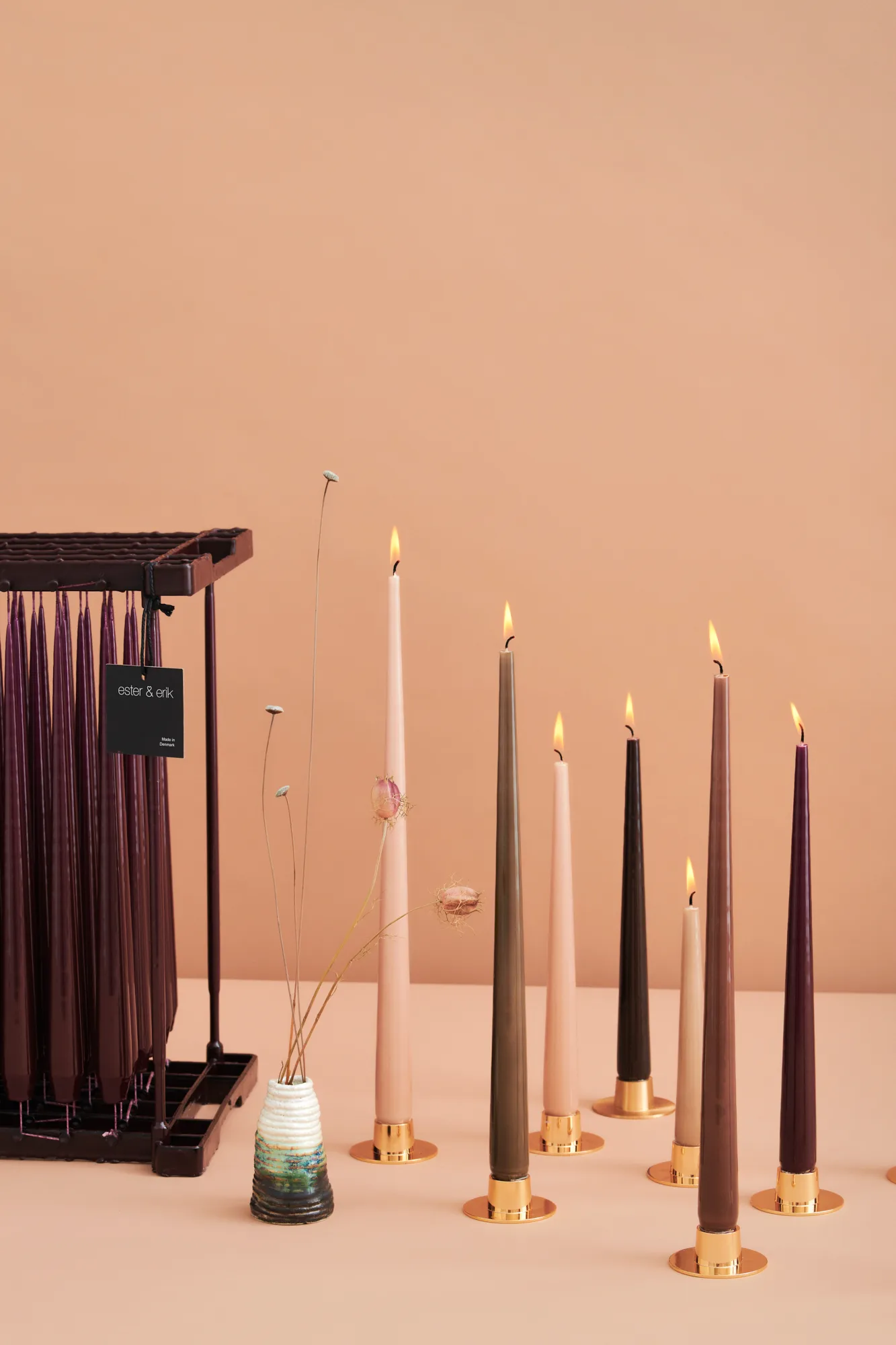 ester & erik κηροπήγια λεία Συσκευασία 2 τεμαχίων , Χρυσαφί ester & erik