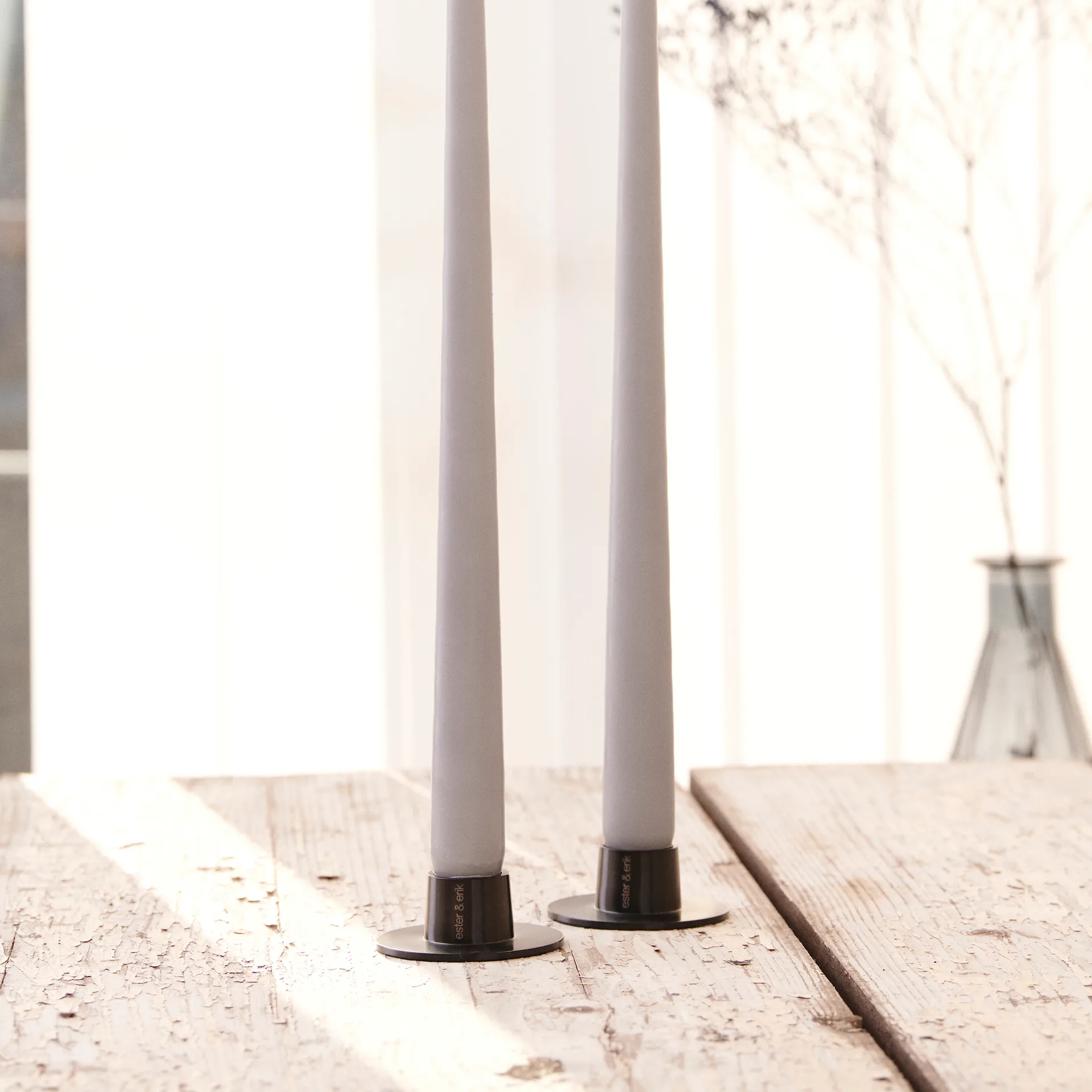 ester & erik κηροπήγια ματ Συσκευασία 2 τεμαχίων , μαύρο ester & erik