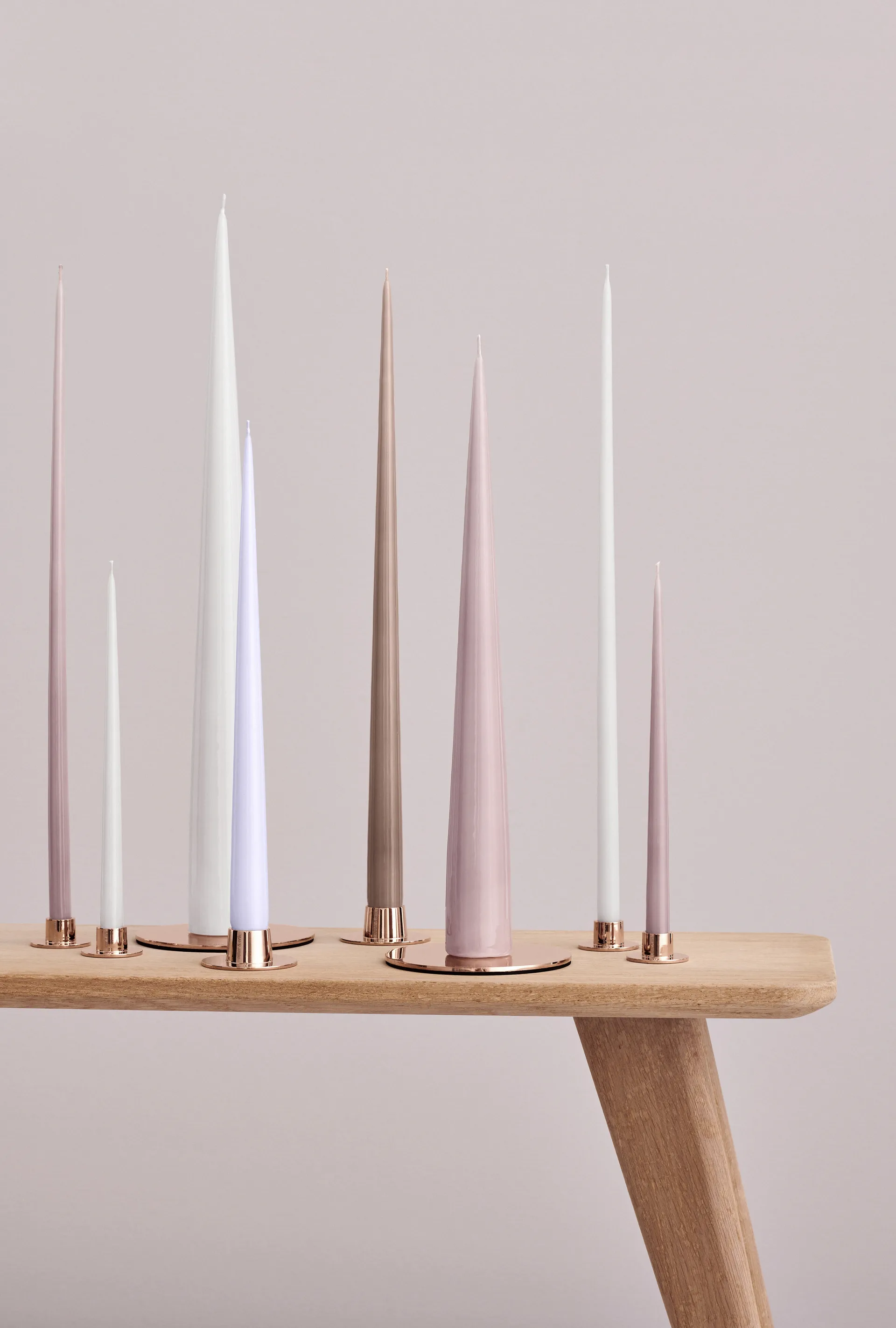 ester & erik κηροπήγια λεία Συσκευασία 2 τεμαχίων , Ροζέ χρυσαφί ester & erik