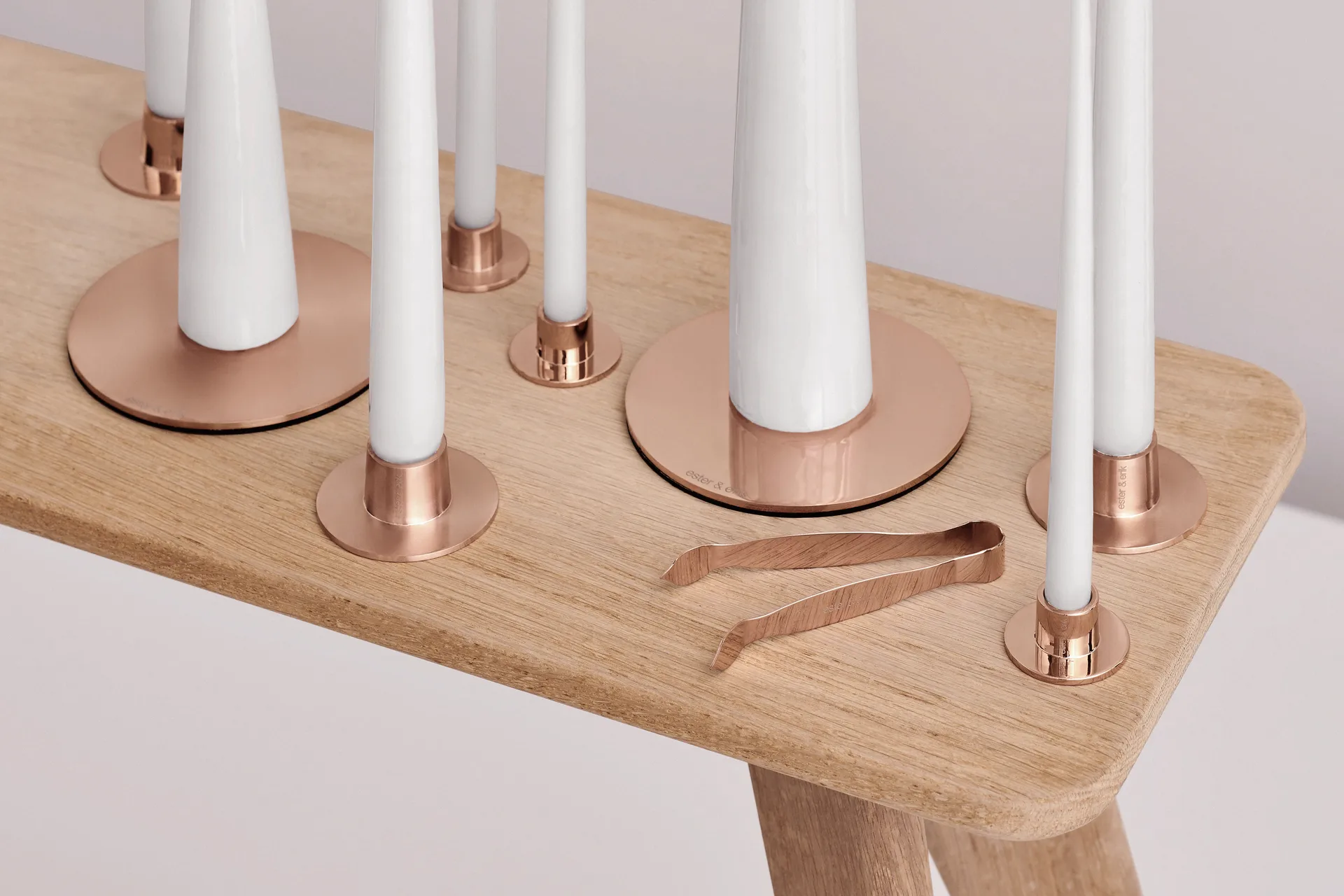 ester & erik κηροπήγια λεία Συσκευασία 2 τεμαχίων , Ροζέ χρυσαφί ester & erik