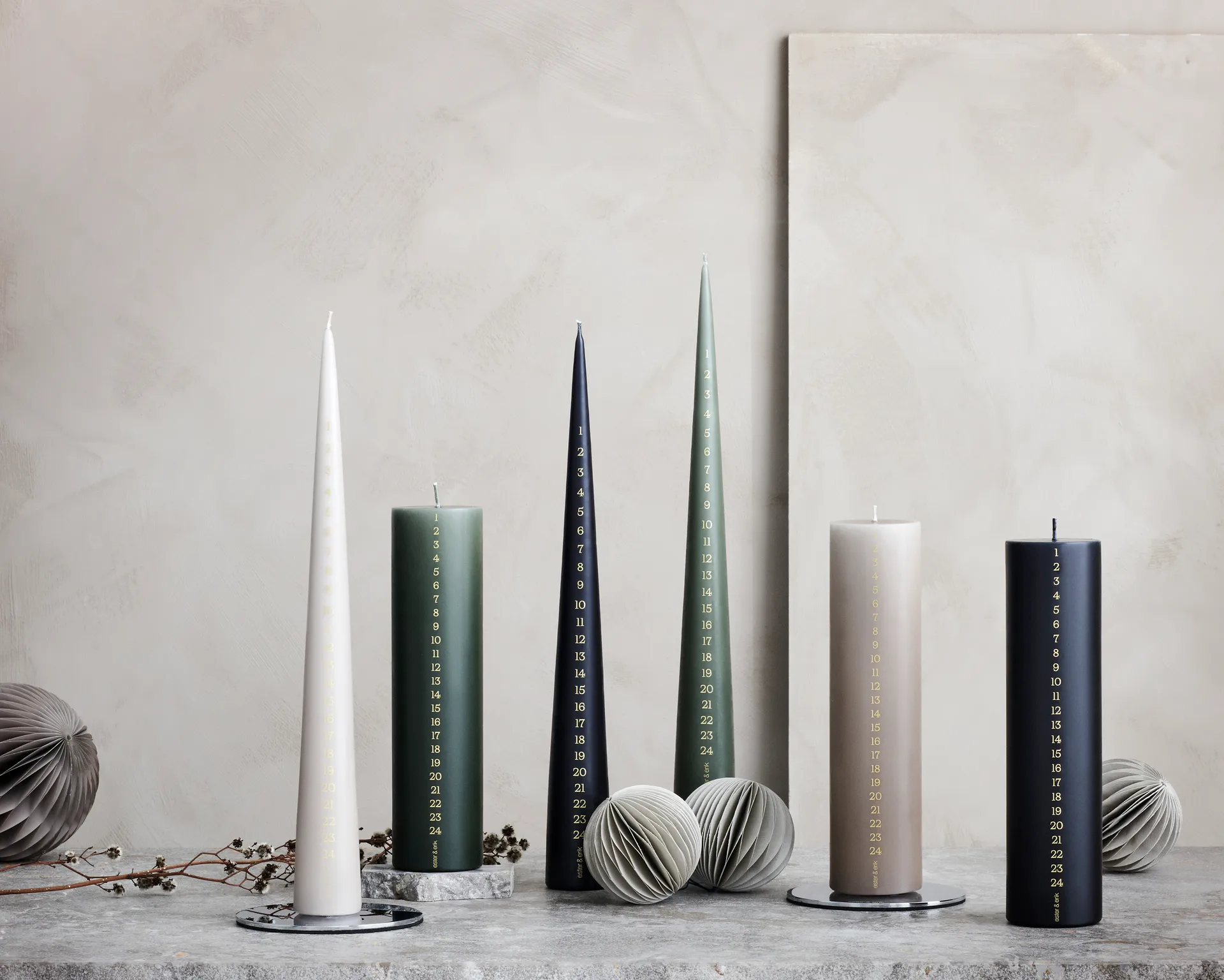 Κερί Πάσχας ester & erik 37 εκ., 60 ευγενές πεύκο ester & erik