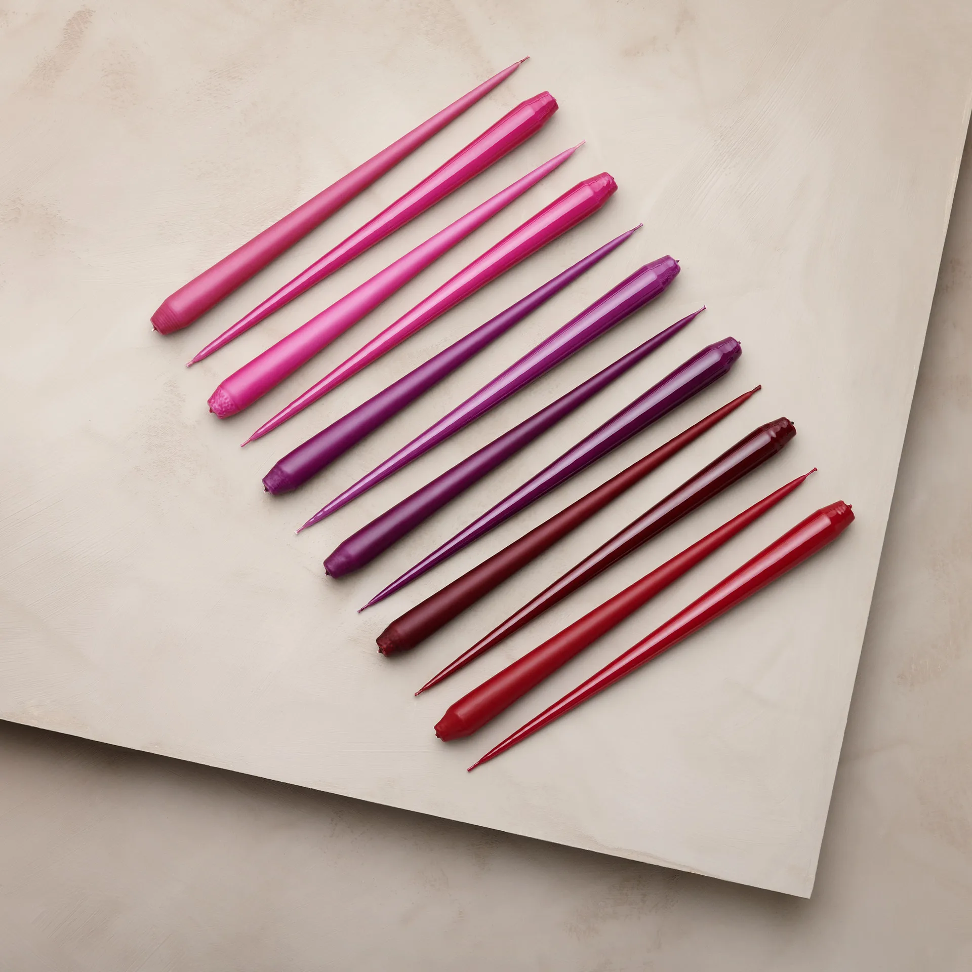 ester & erik κερί Συσκευασία 4 τεμαχίων λακαρισμένο, Wine, 32 cm ester & erik