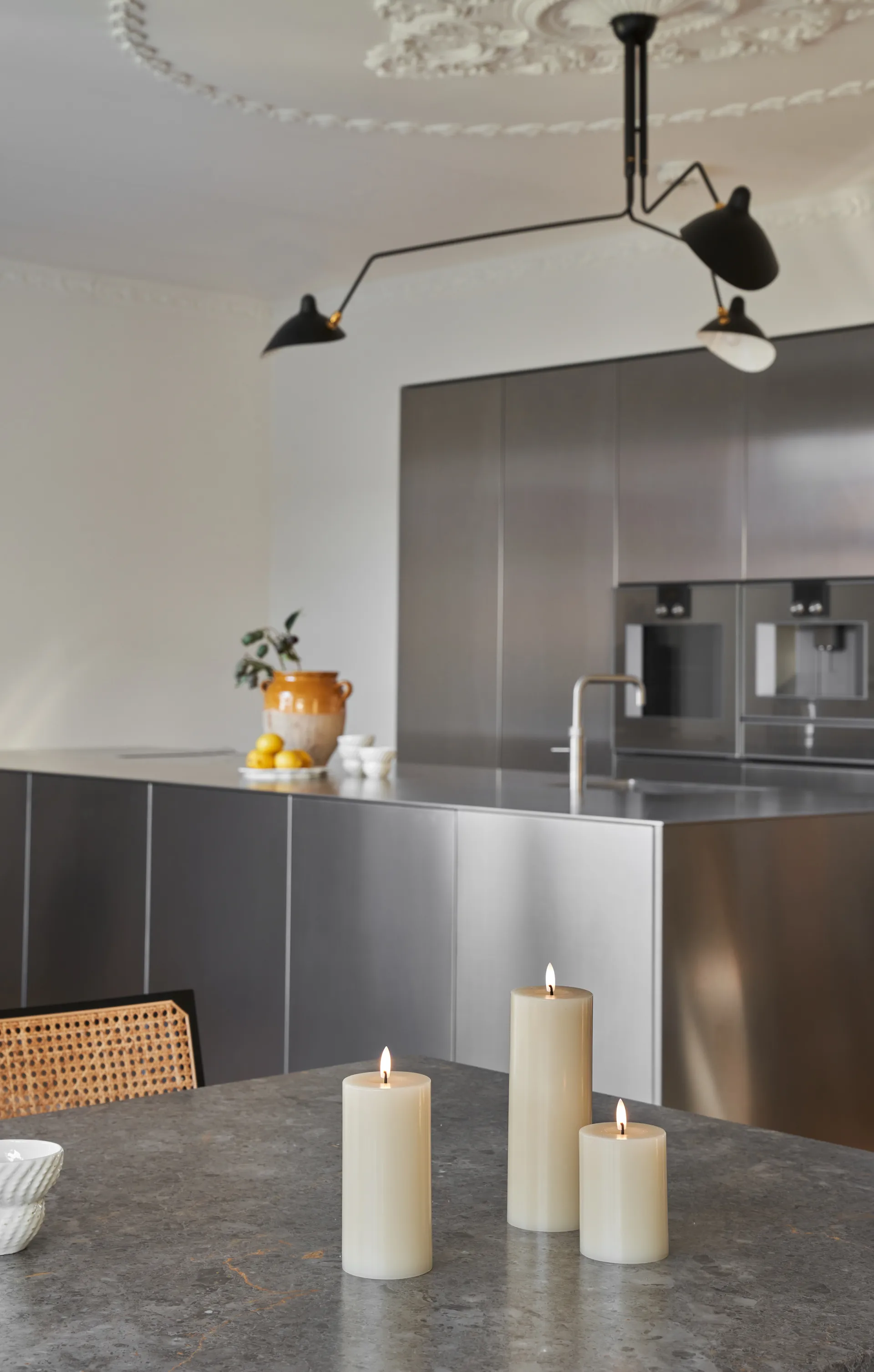 ester & erik κερί μπλοκ LED, 14 Pale ginger, 10 cm ester & erik