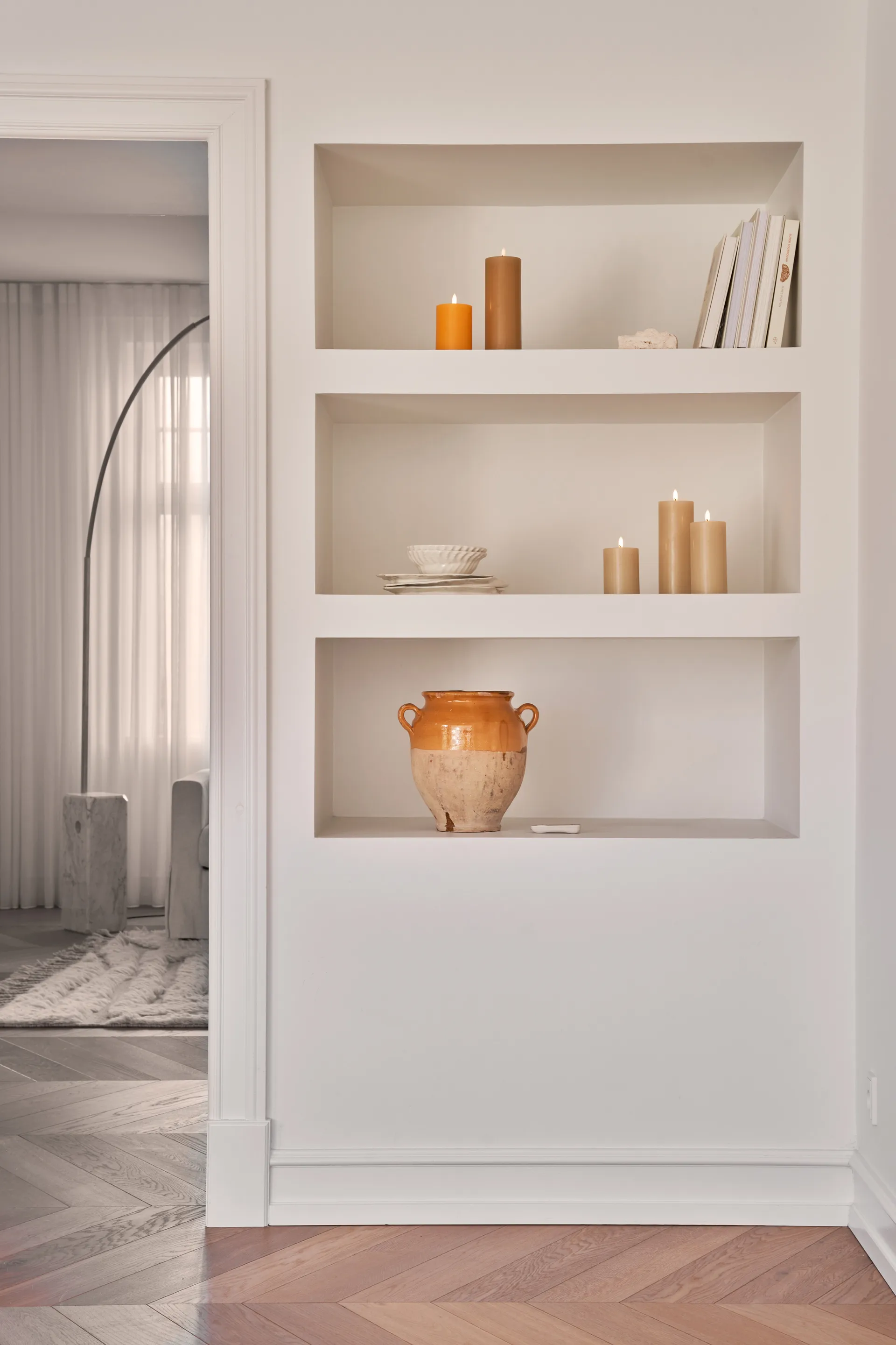 ester & erik κερί μπλοκ LED, 14 Pale ginger, 10 cm ester & erik