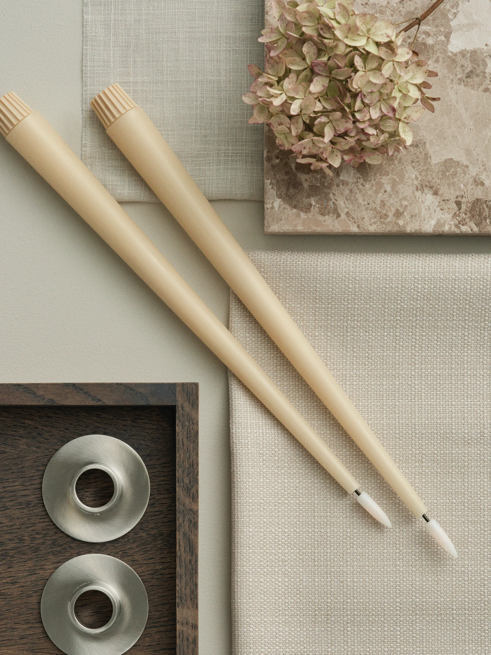 ester & erik κεριά LED συσκευασία 2 τεμαχίων, 14 Pale ginger , 30 cm ester & erik