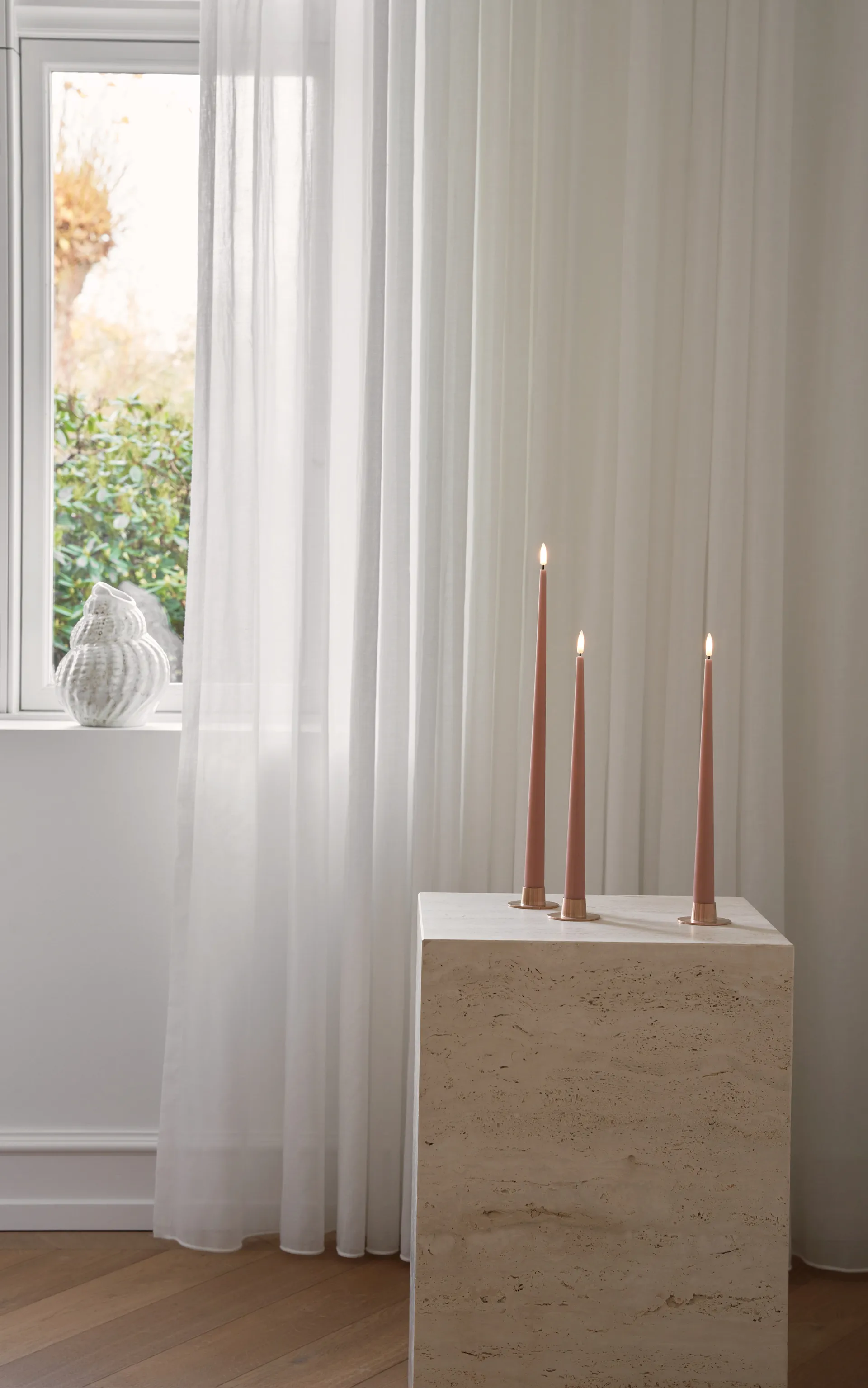 ester & erik κεριά LED συσκευασία 2 τεμαχίων, 20 Rosy caramel, 40 cm ester & erik