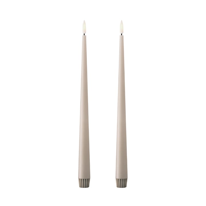 ester & erik κεριά LED συσκευασία 2 τεμαχίων - 22 Linen Grey , 30 cm - Ester & erik