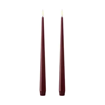ester & erik κεριά LED συσκευασία 2 τεμαχίων - 44/2 Deep Wine , 30 cm - ester & erik