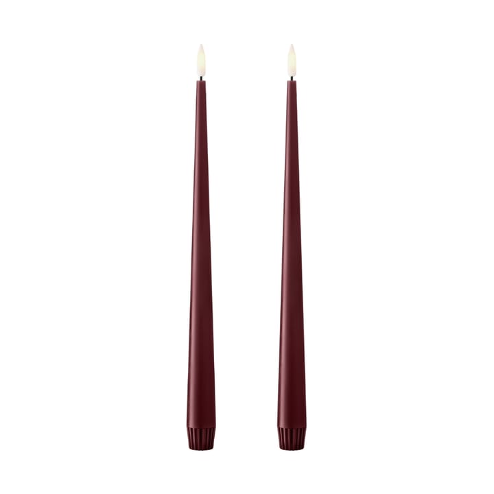 ester & erik κεριά LED συσκευασία 2 τεμαχίων - 44/2 Deep Wine , 30 cm - Ester & erik